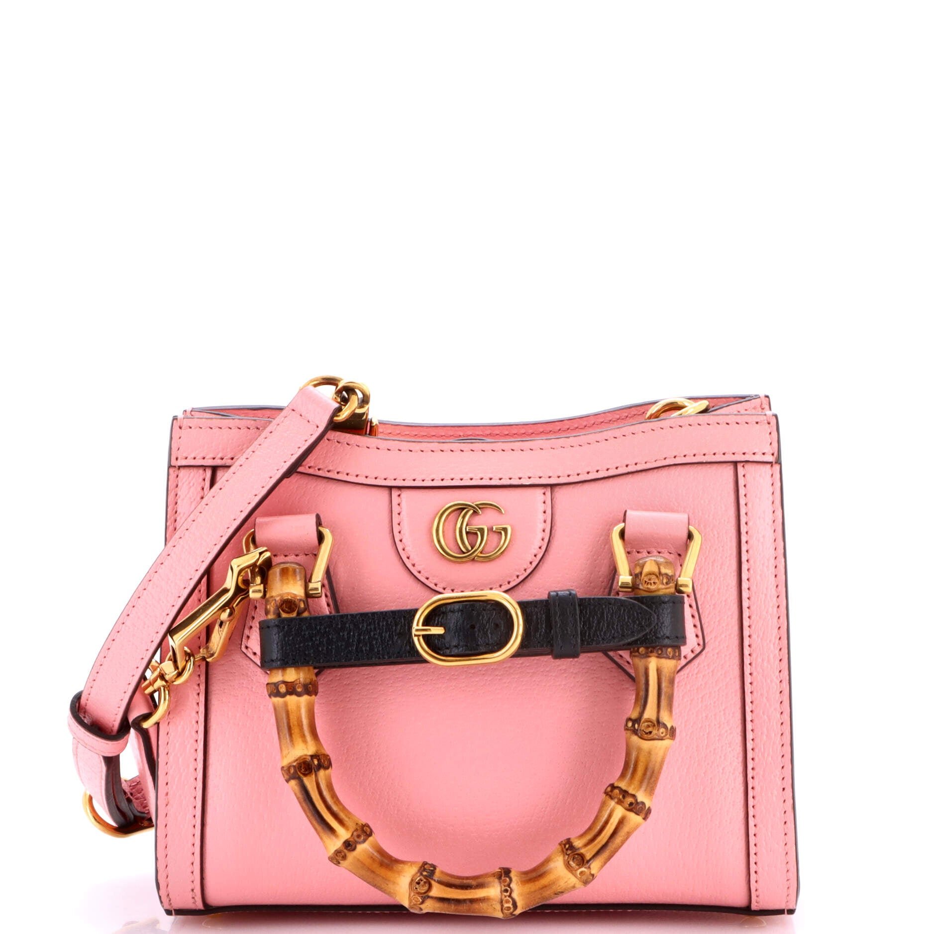 Diana NM Bamboo Handle Tote Leather Mini