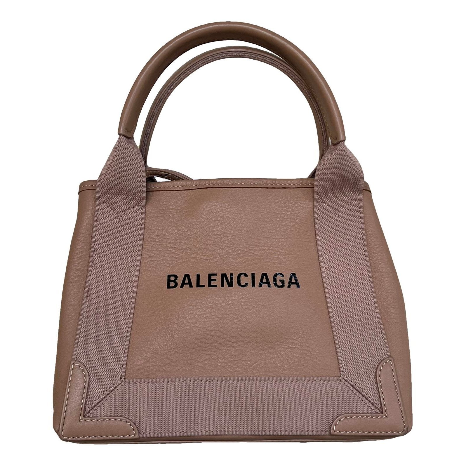 Navy cabas leather tote
