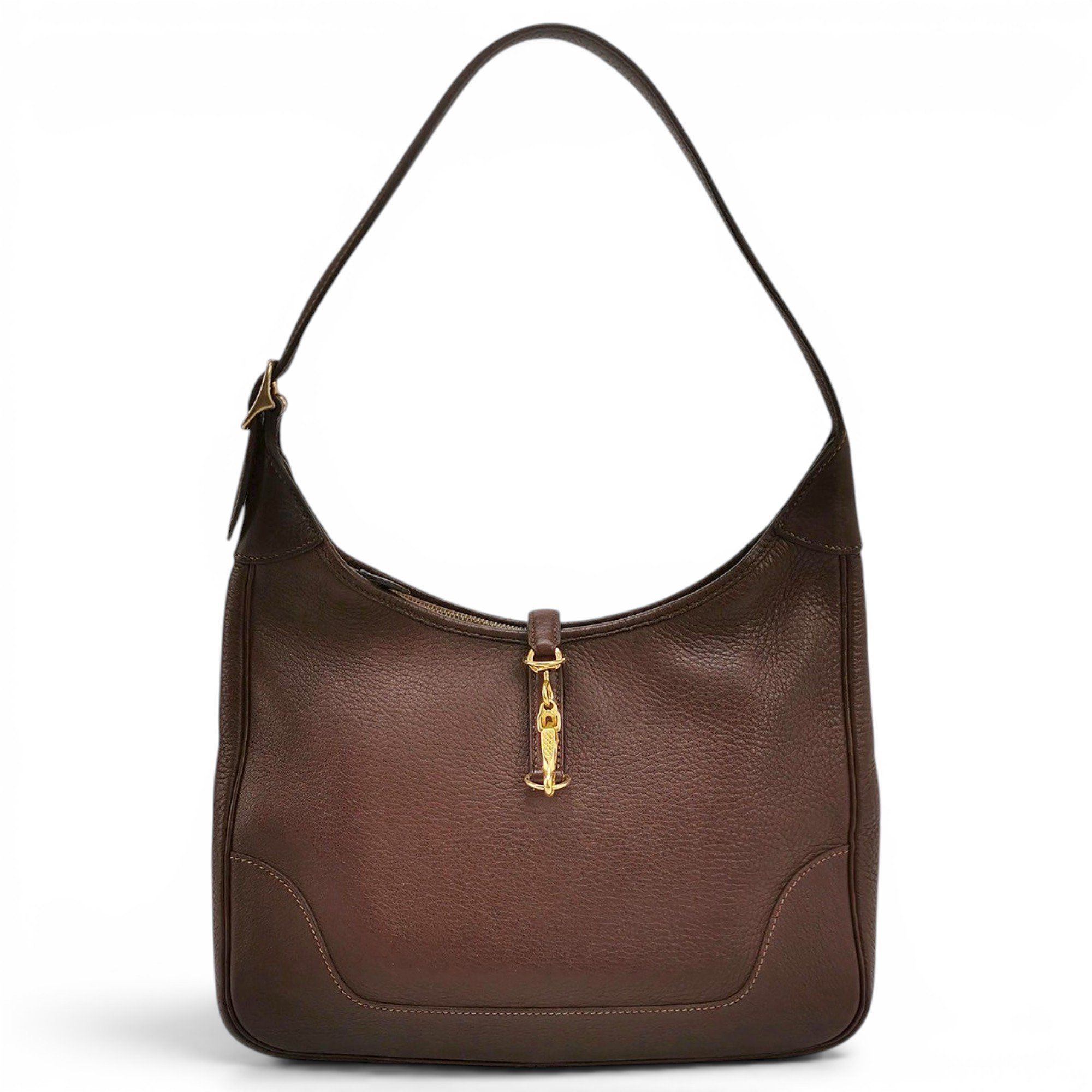 Trim leather handbag