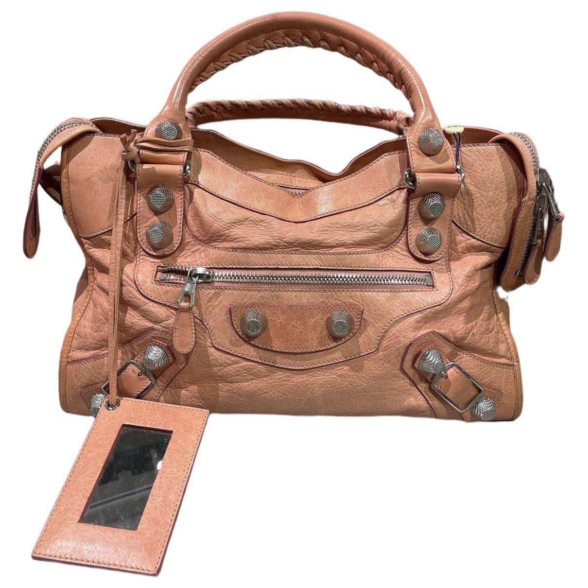 City leather handbag