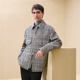 "Prince of Wales surligne" overshirt