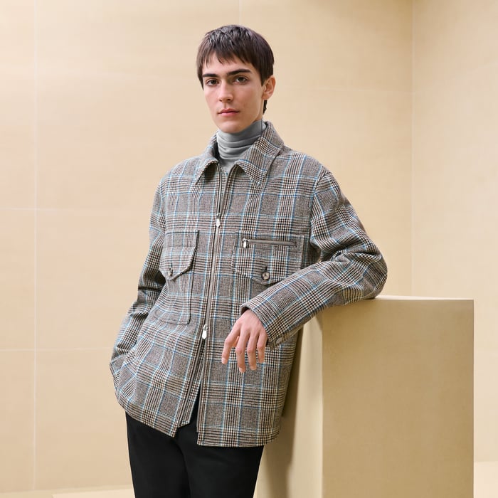 Pétrole "Prince Of Wales Surligne" Overshirt