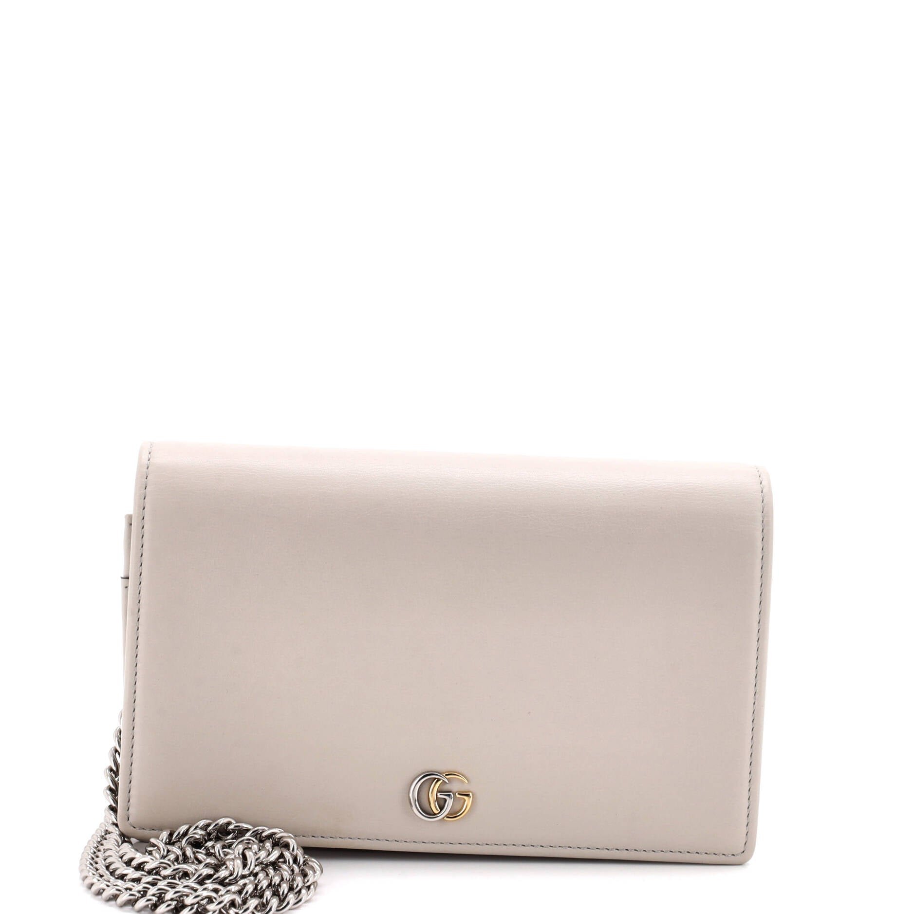 Petite GG Marmont Chain Wallet Leather Mini