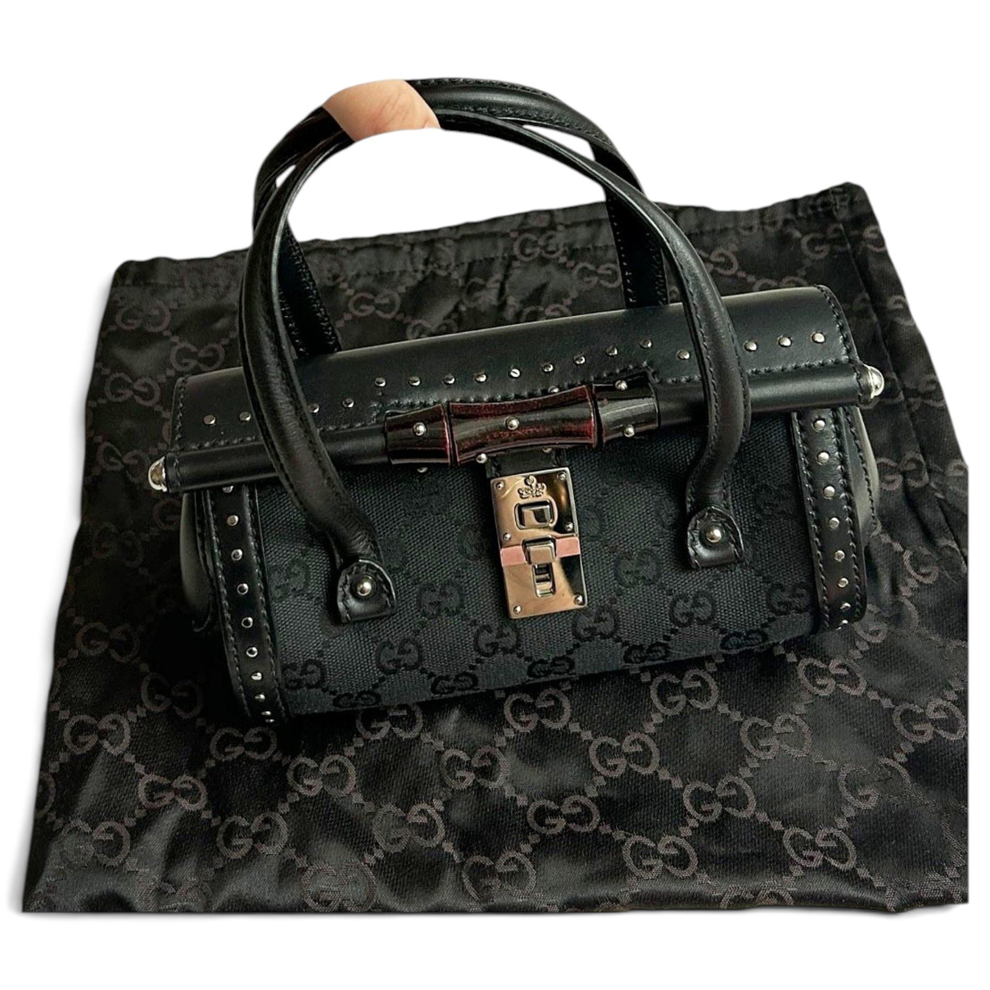 Bamboo Bullet leather handbag
