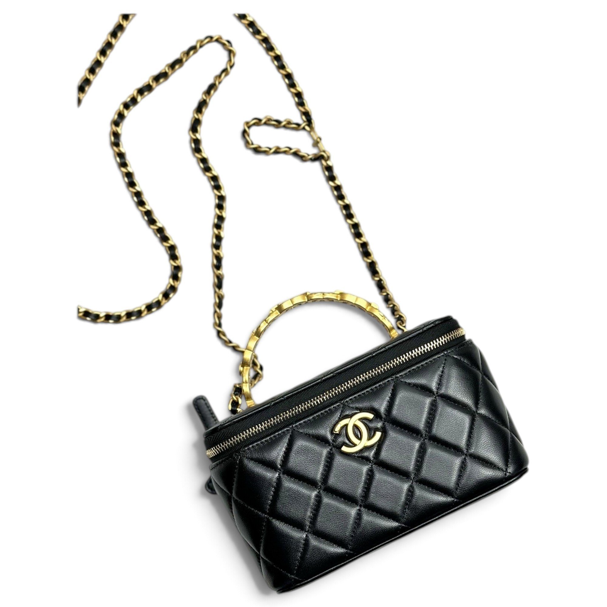 Trendy CC Vanity leather handbag