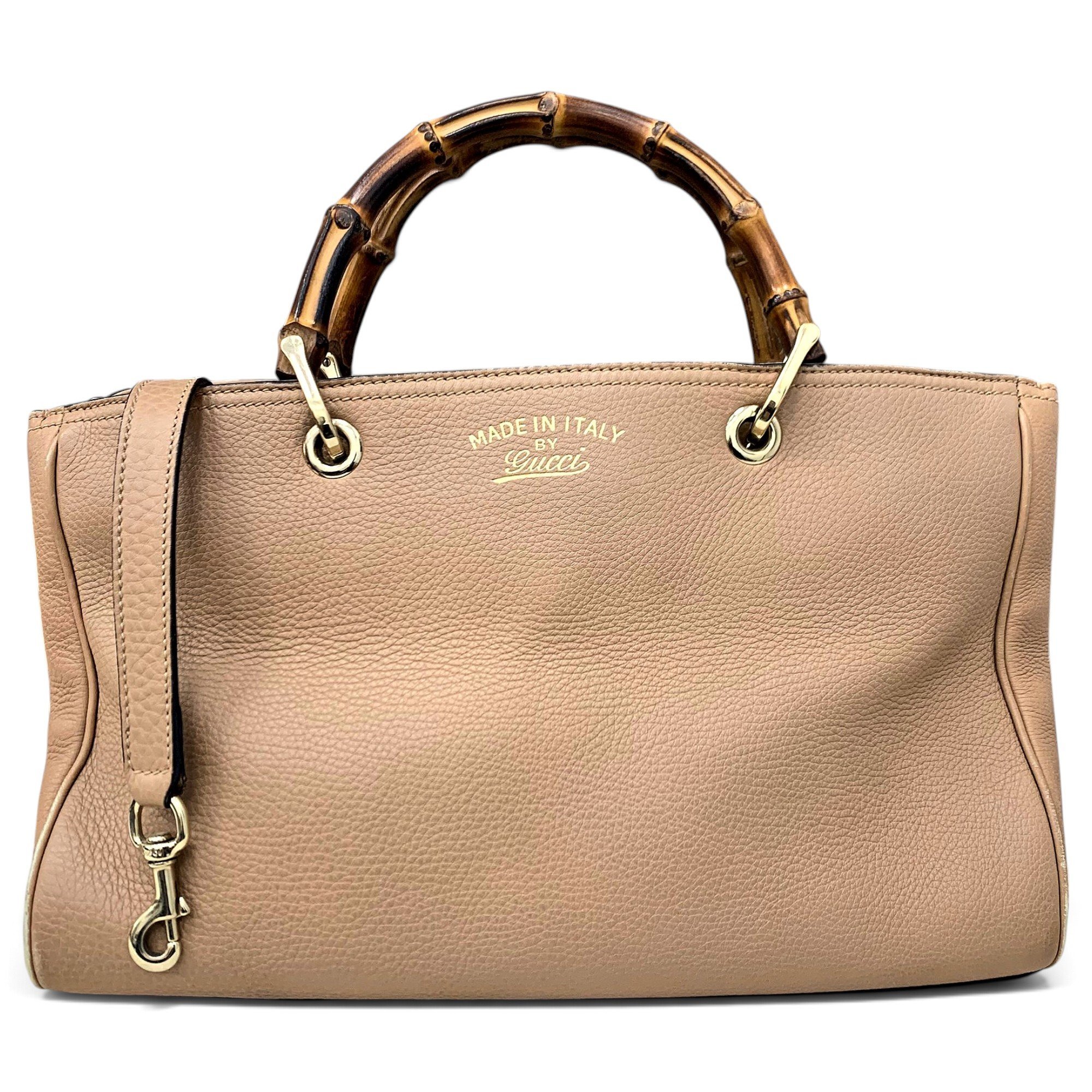 Bamboo Shopper leather handbag