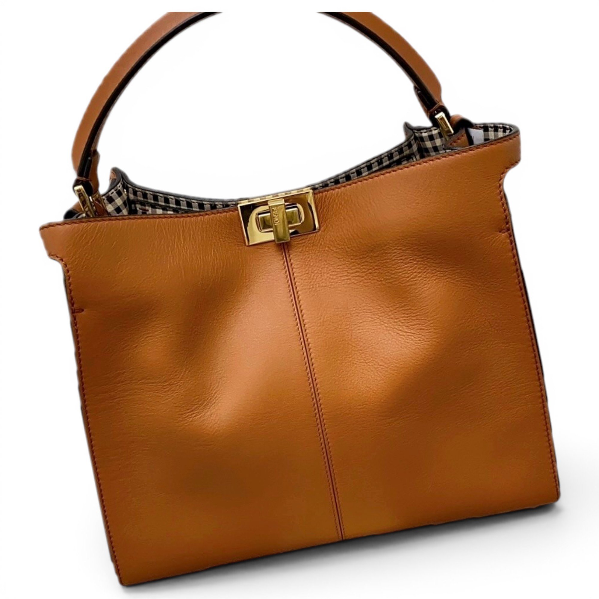 Peekaboo leather handbag