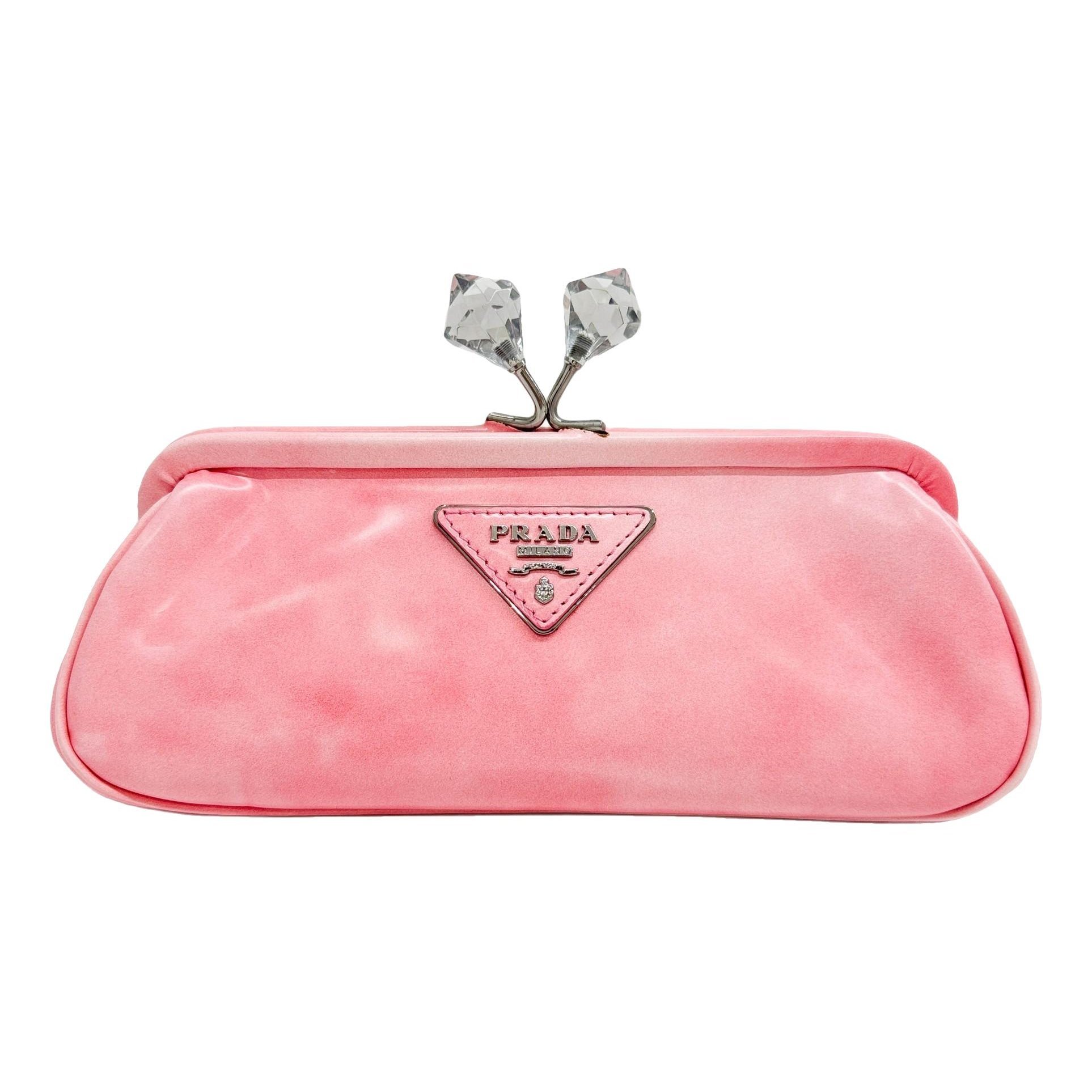 Leather clutch bag