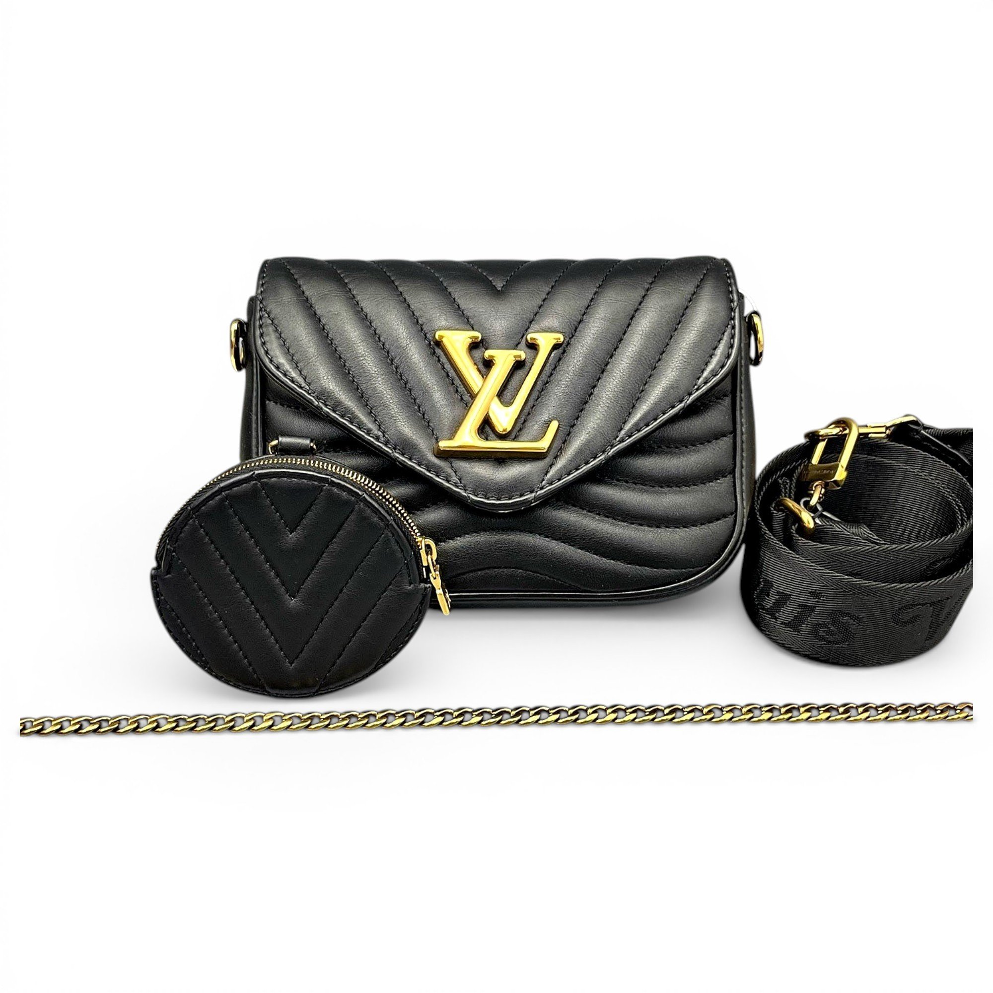 Multi-Pochette New Wave leather crossbody bag