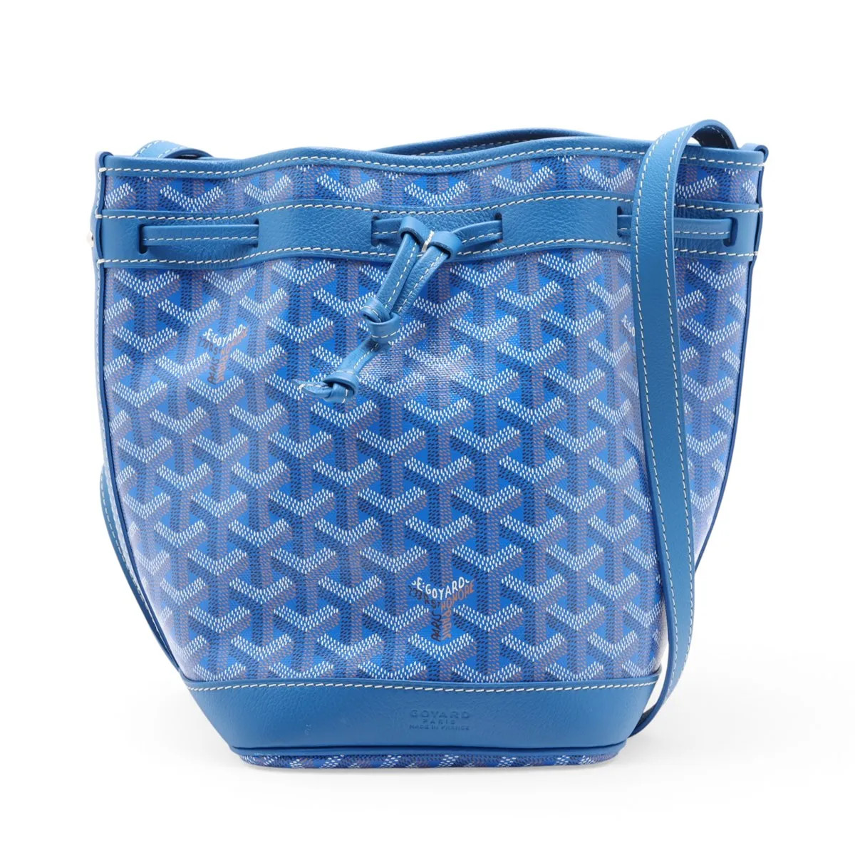 Goyard Petit Flo PVC & leather Shoulder bag Blue
