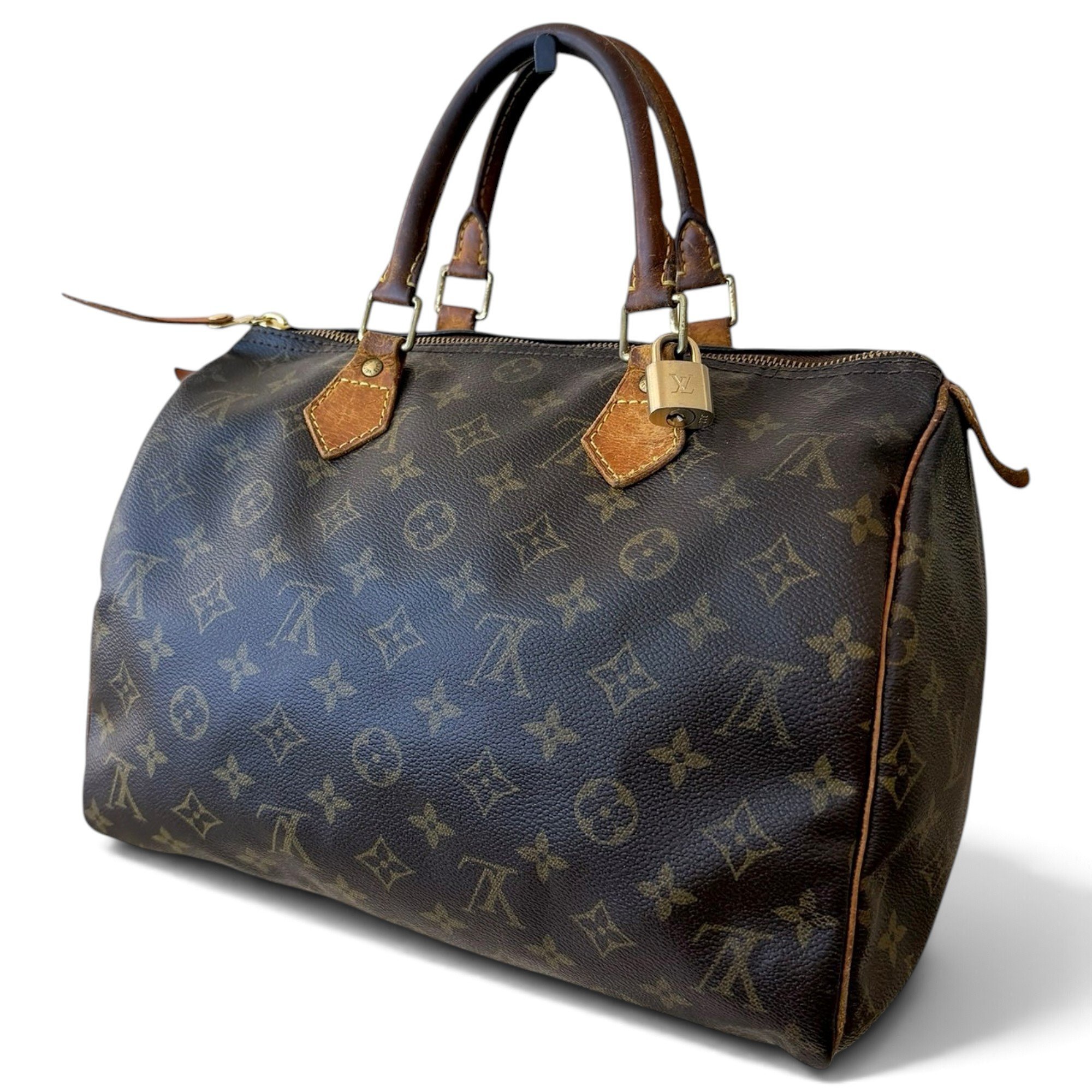 Speedy leather bowling bag