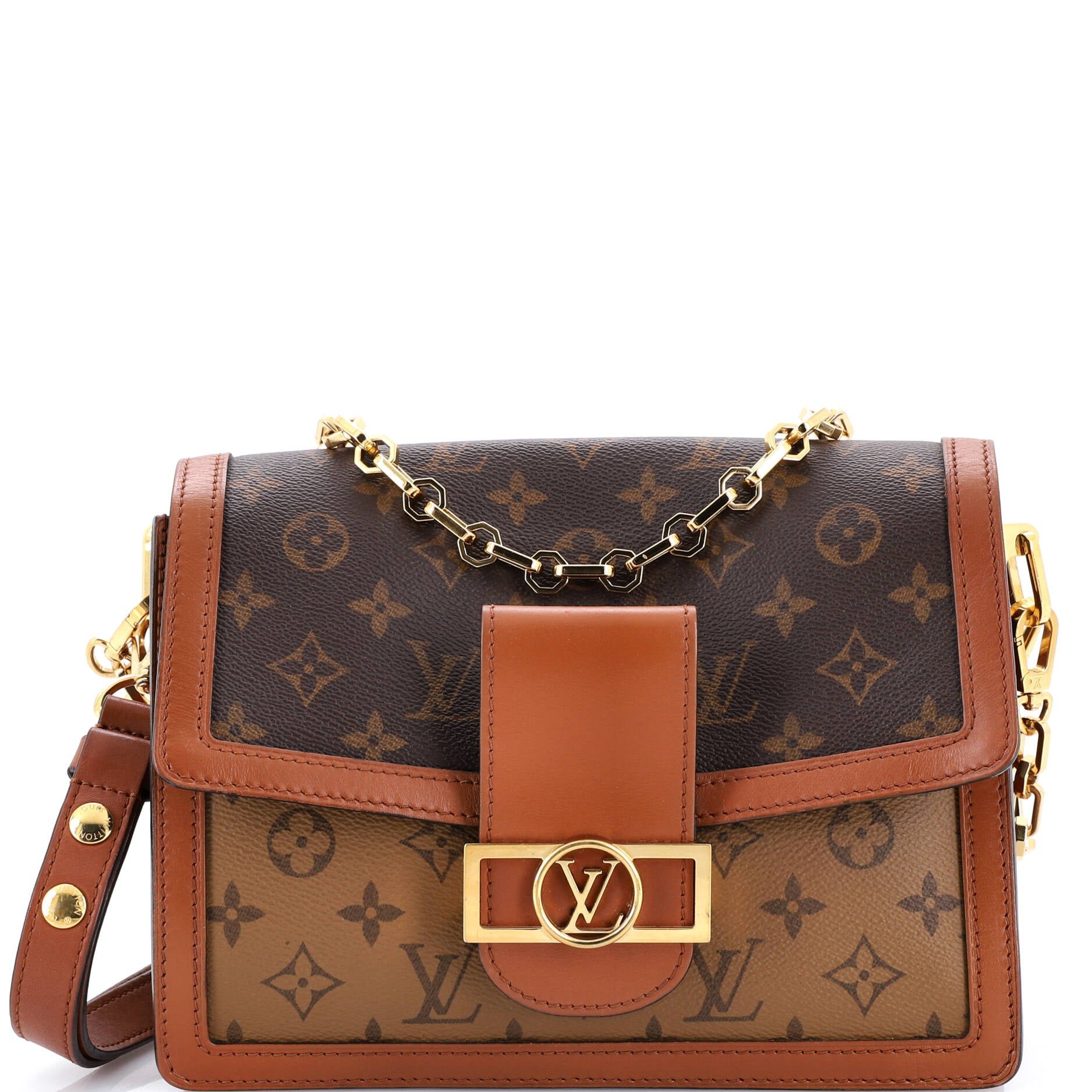 Louis Vuitton Dauphine Shoulder Bag Reverse Monogram Canvas MM