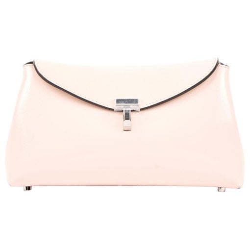 Toteme T-Lock leather clutch bag