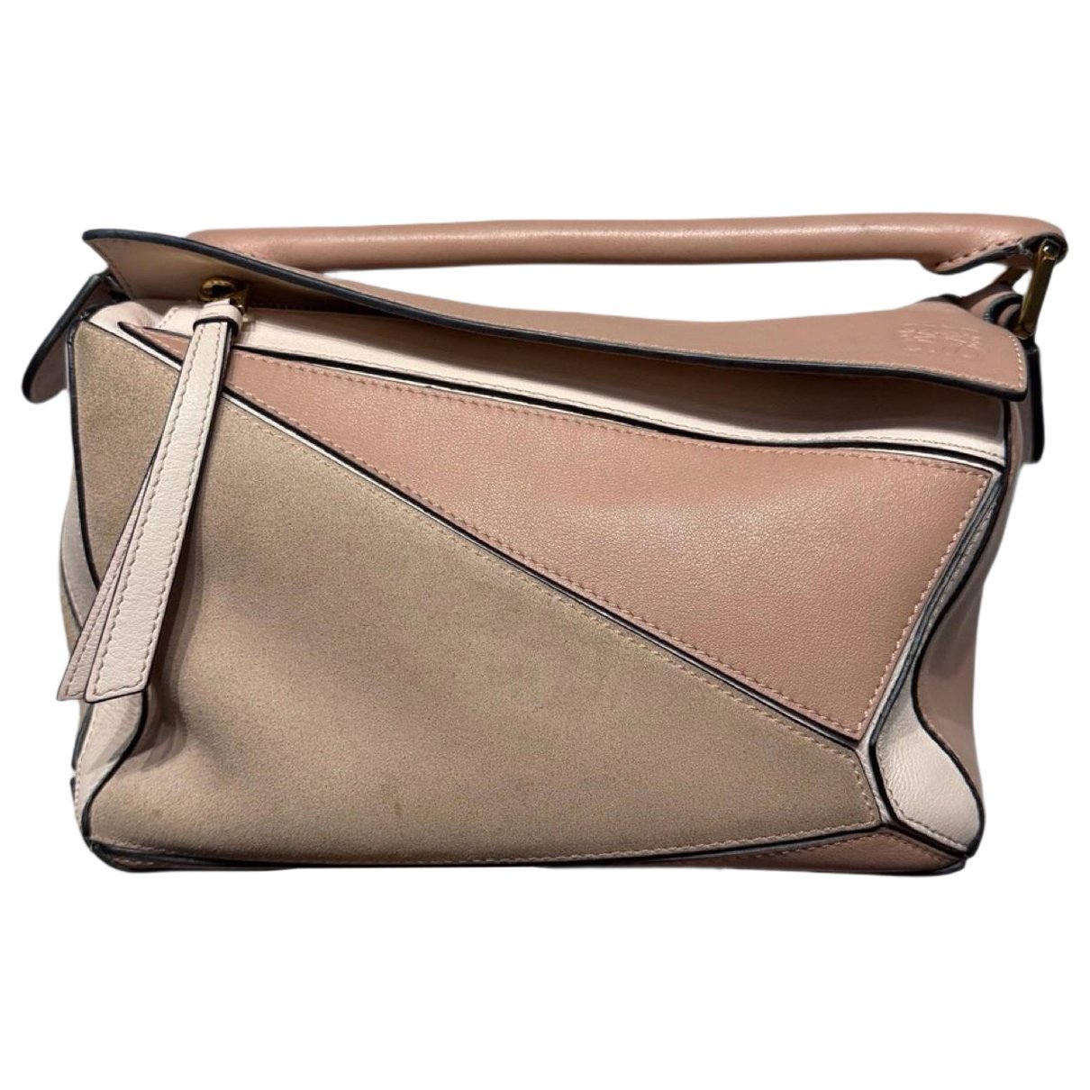 Puzzle leather handbag