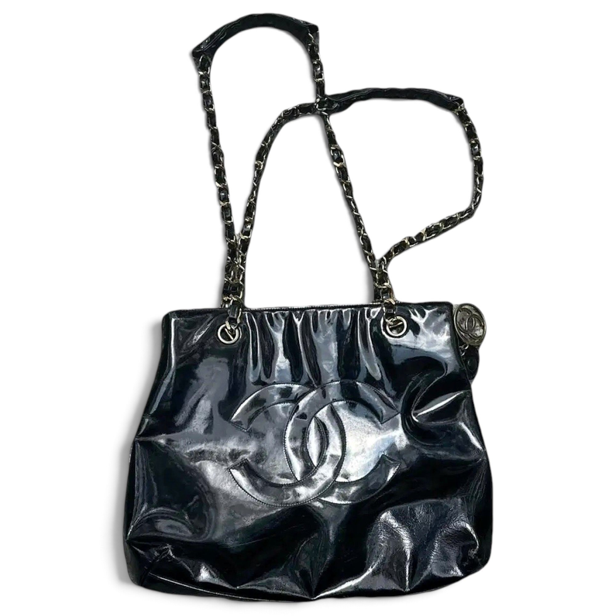 Patent leather handbag