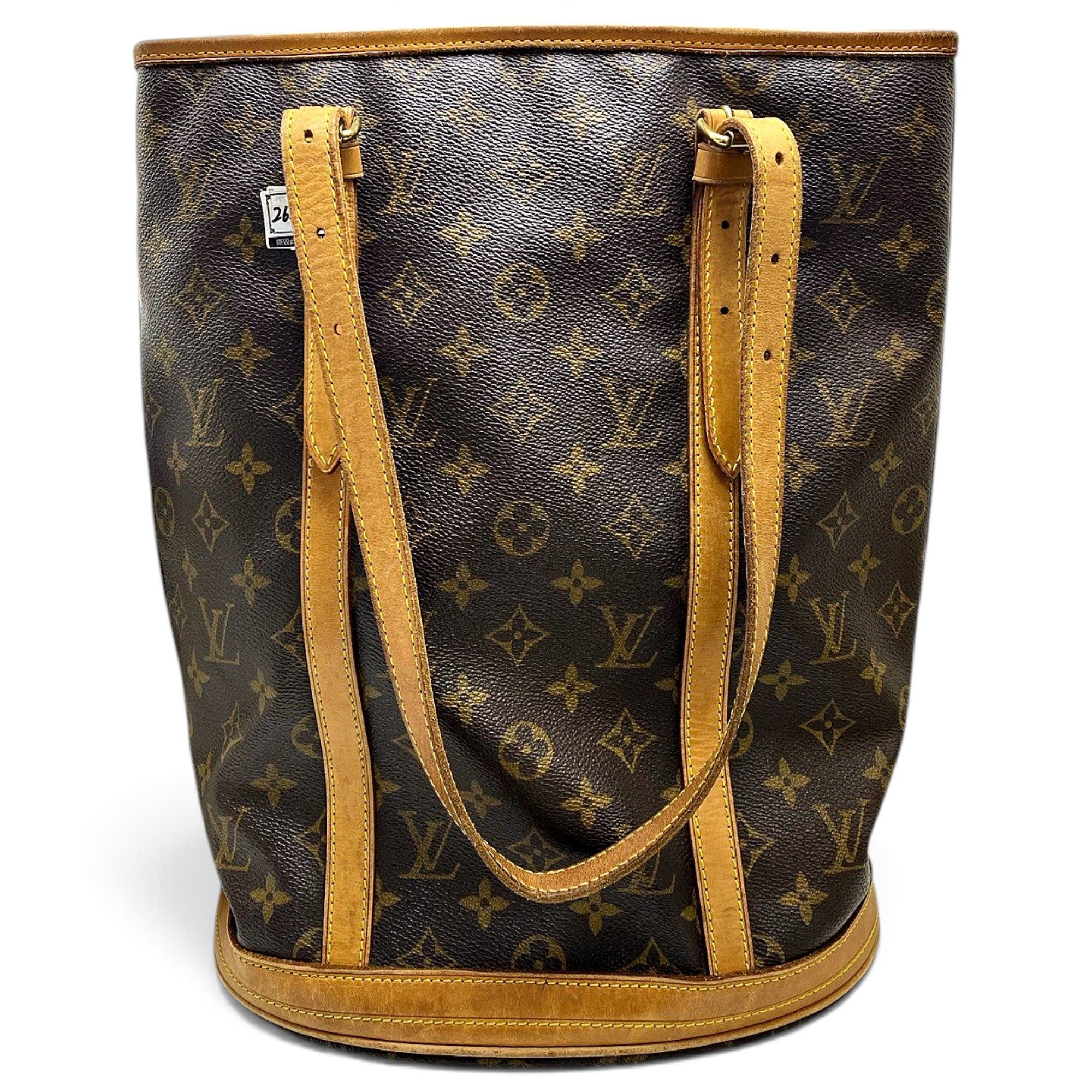 Bucket leather handbag