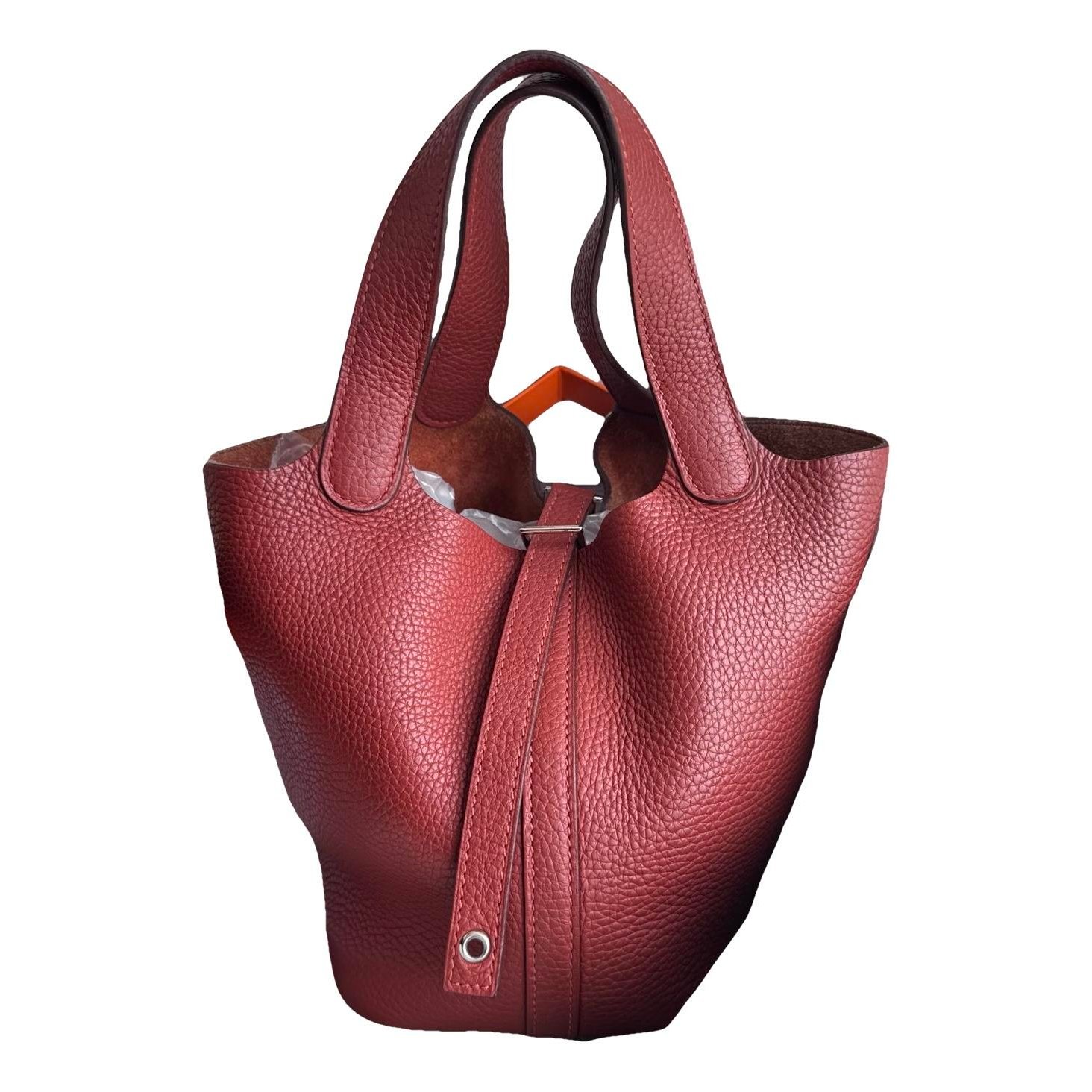 Hermes Picotin 18 Handbag Brique Clemence Leather 2014