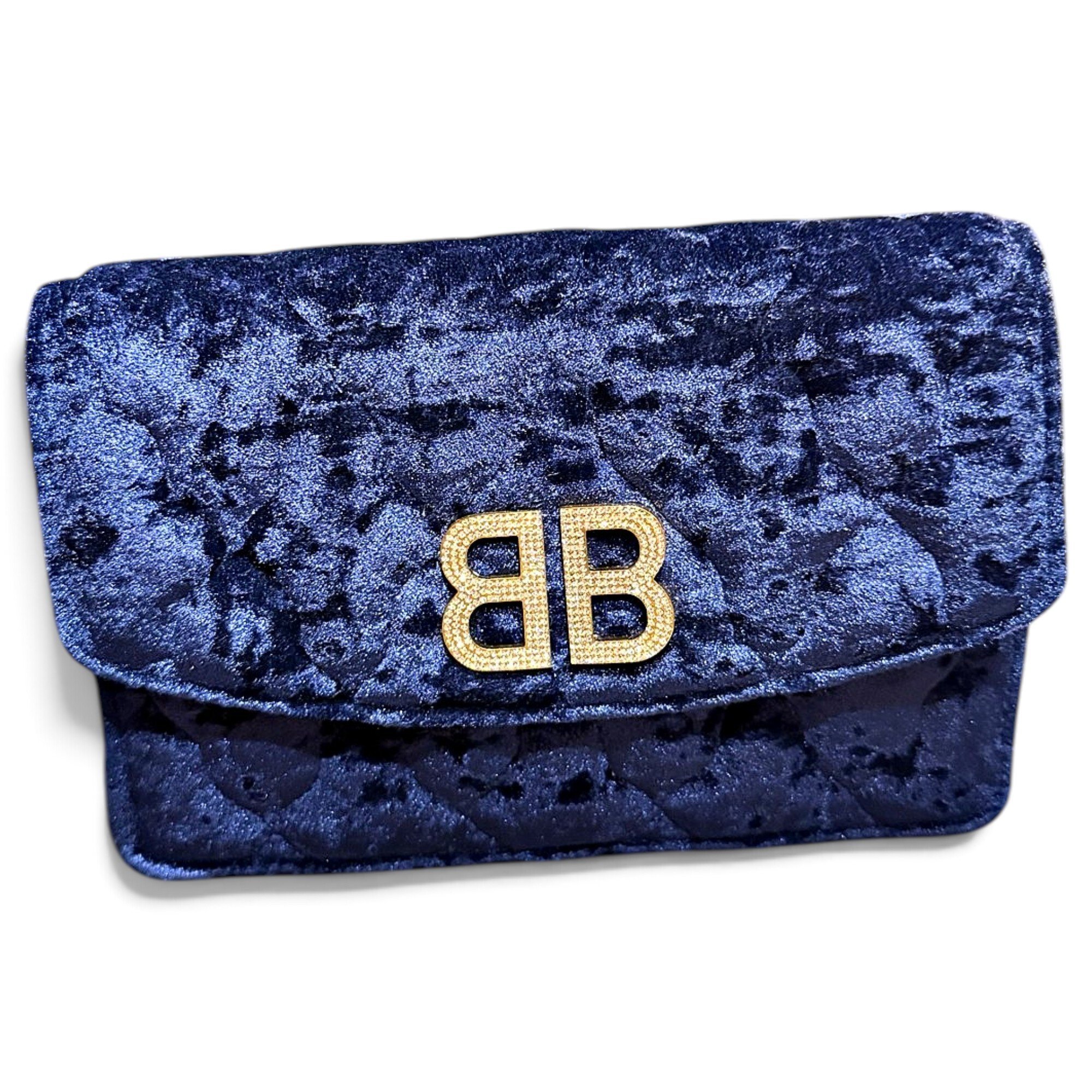 Touch Puffy velvet clutch bag