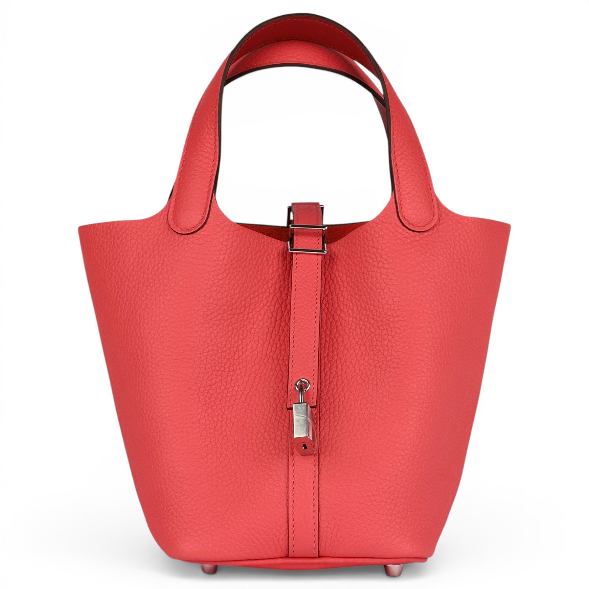 Hermes Picotin 18 Handbag Rose Texas Clemence Leather 2022