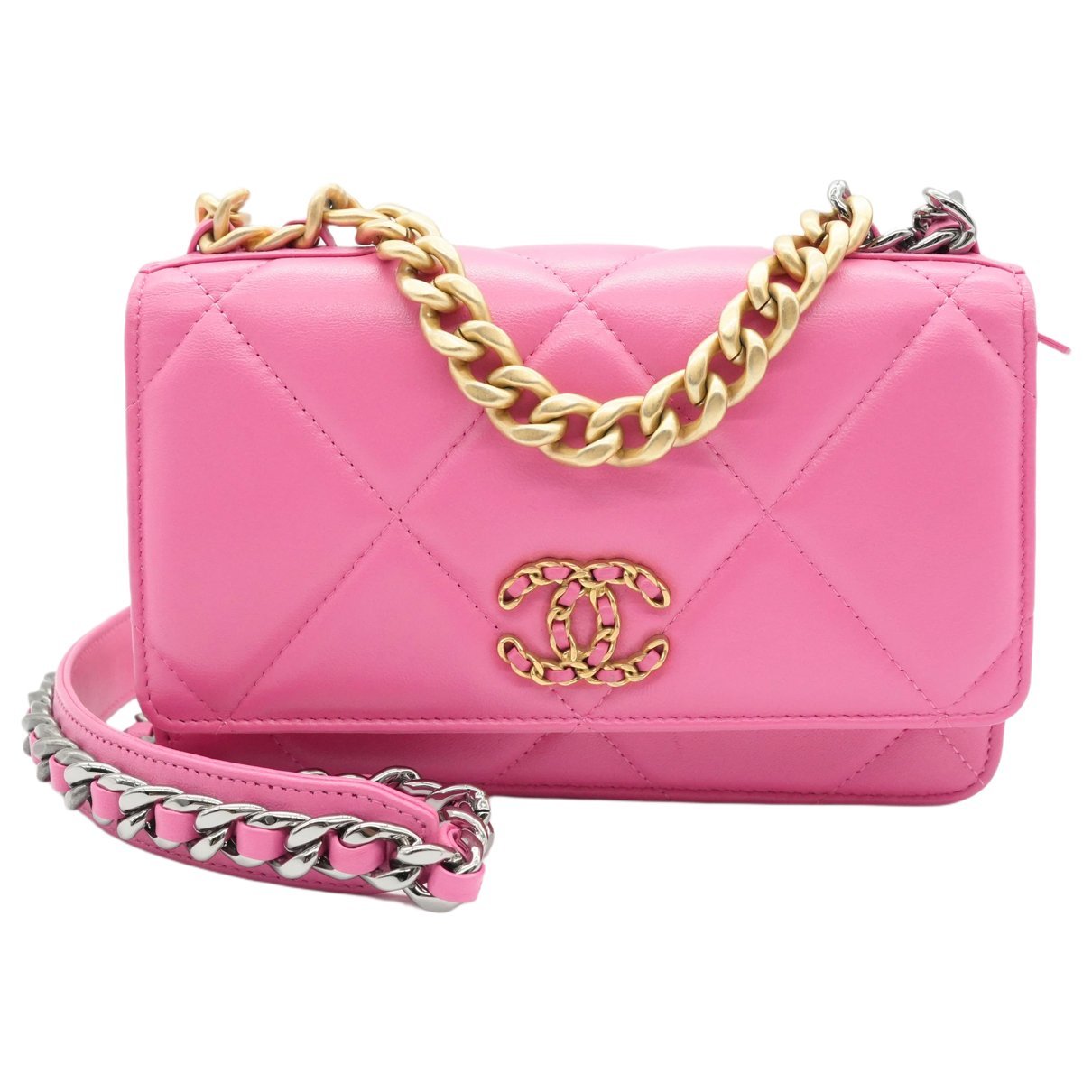 Wallet On Chain Chanel 19 leather handbag