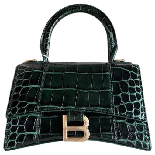 Hourglass leather crossbody bag