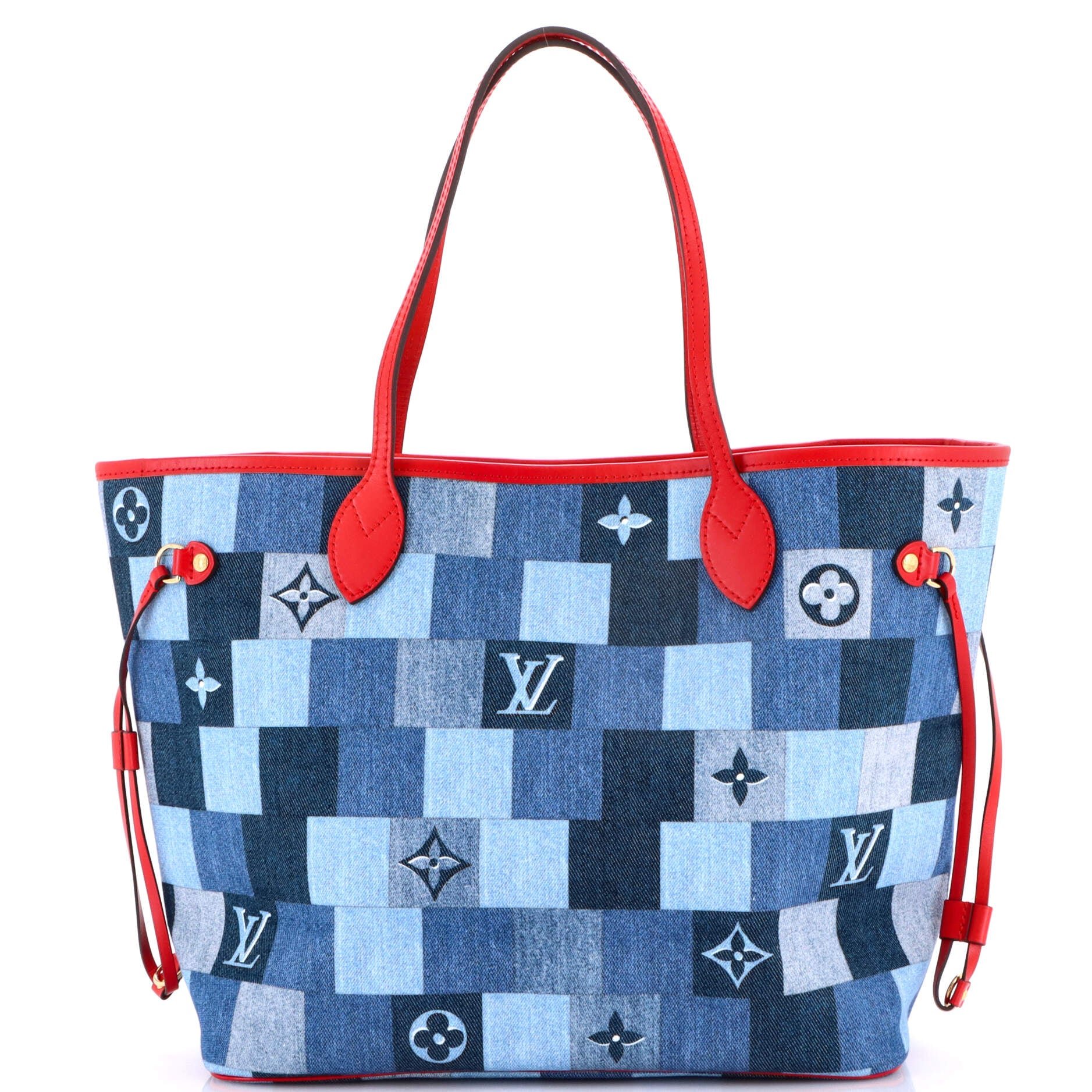 Louis Vuitton Neverfull Tote Damier and Monogram Patchwork Denim MM