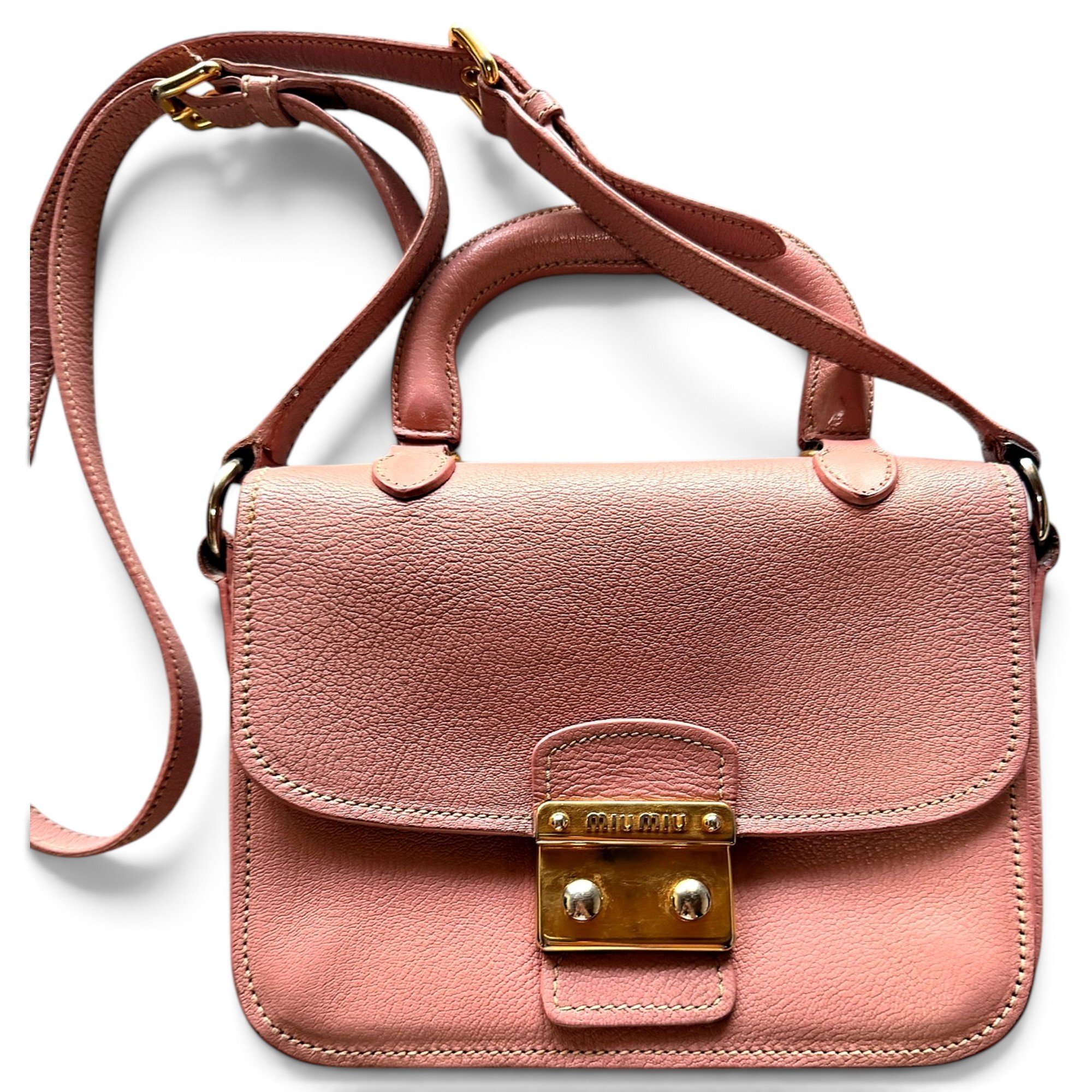 Madras leather handbag