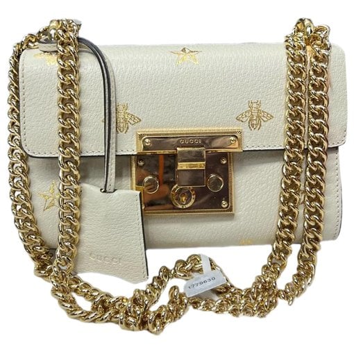 Padlock leather handbag