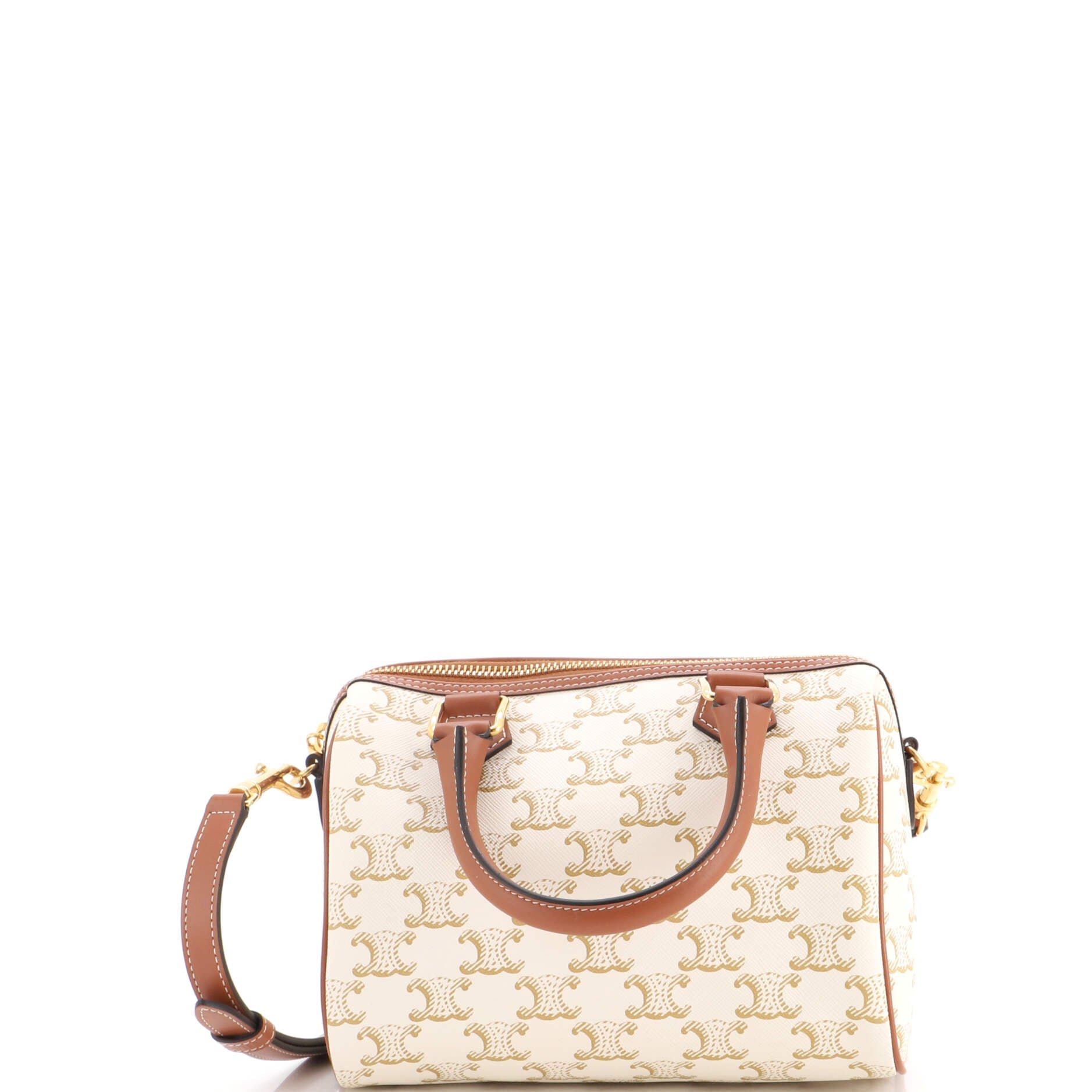 Boston Bag Triomphe Coated Canvas Small