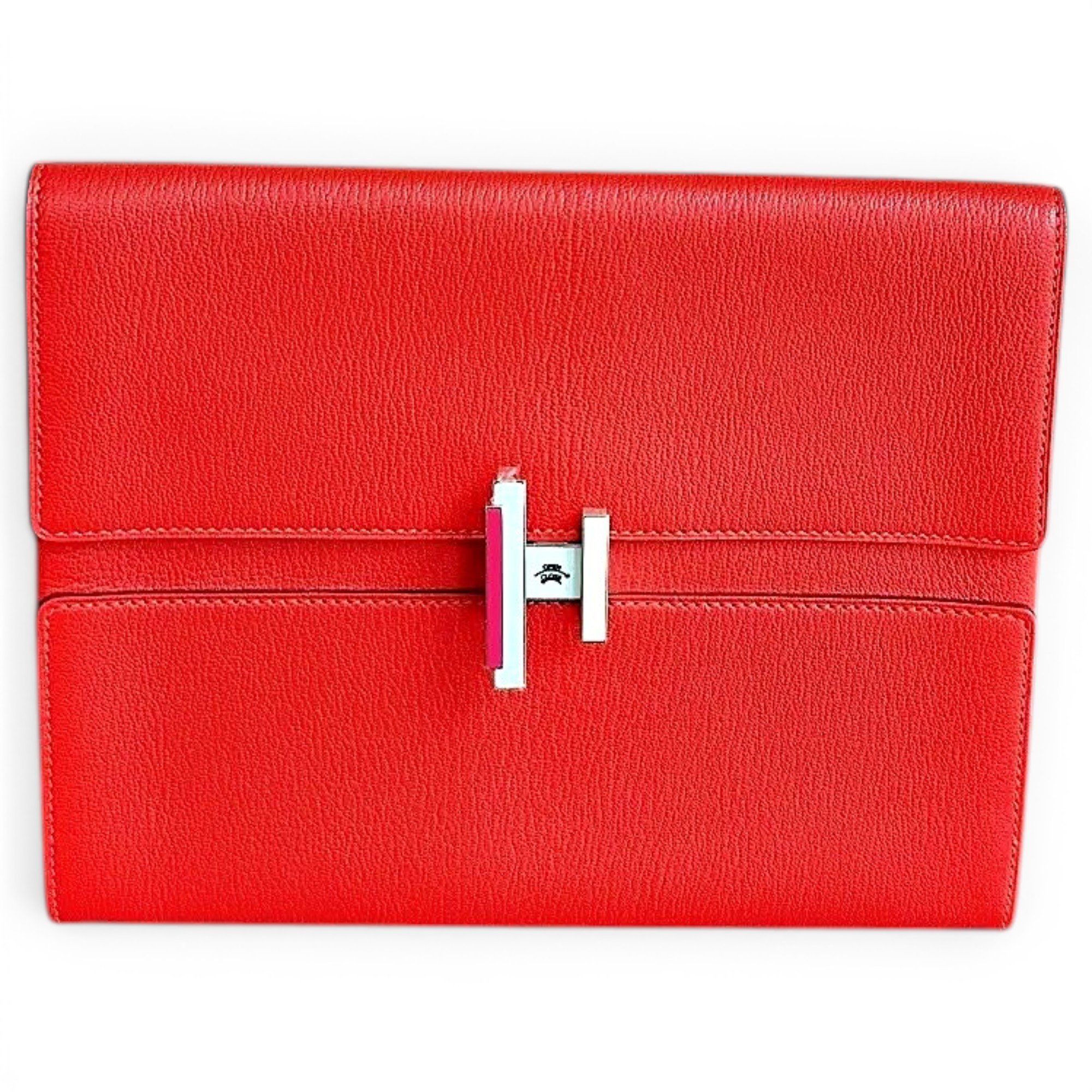 Leather clutch bag