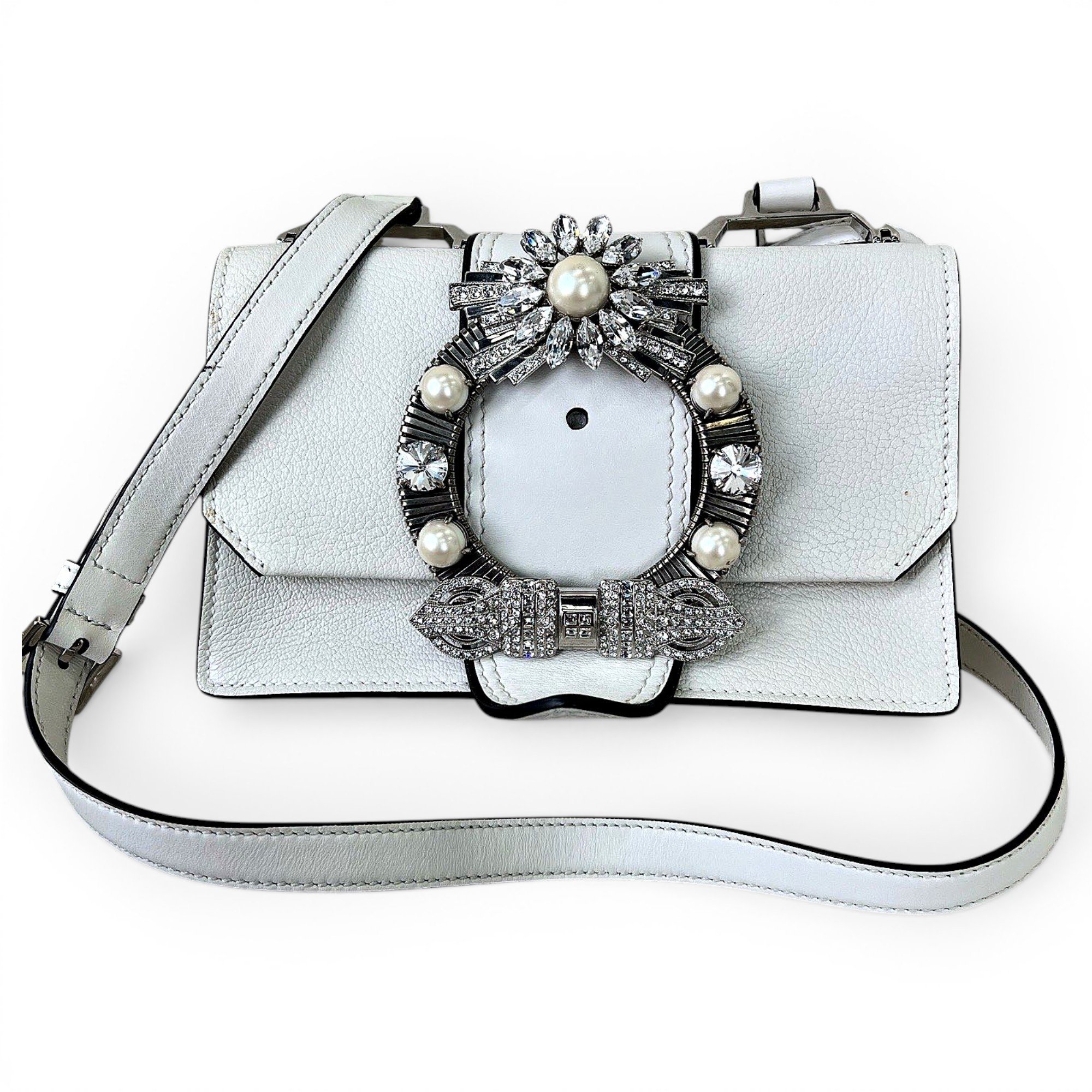 Miu Lady leather handbag