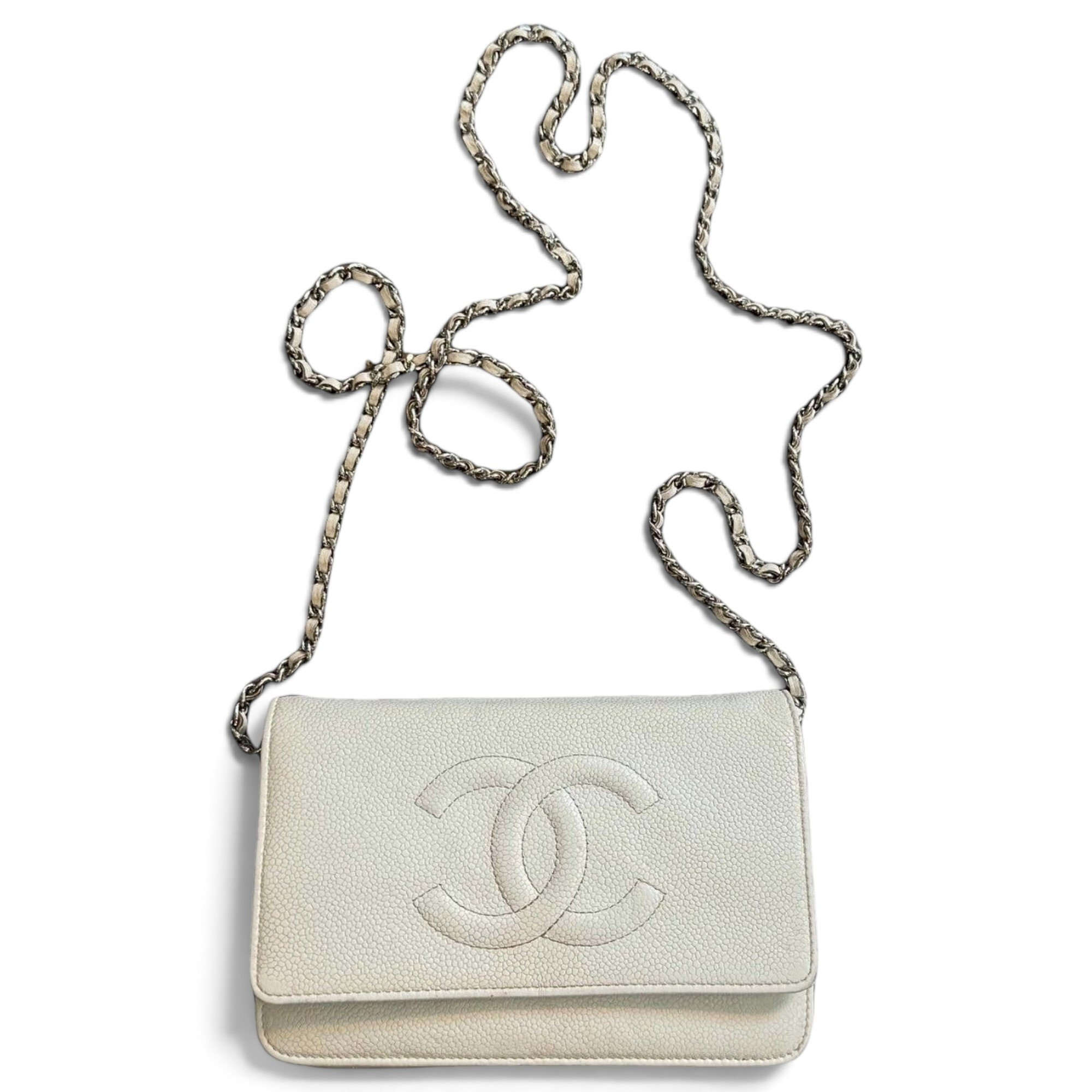 Wallet On Chain Double C leather crossbody bag
