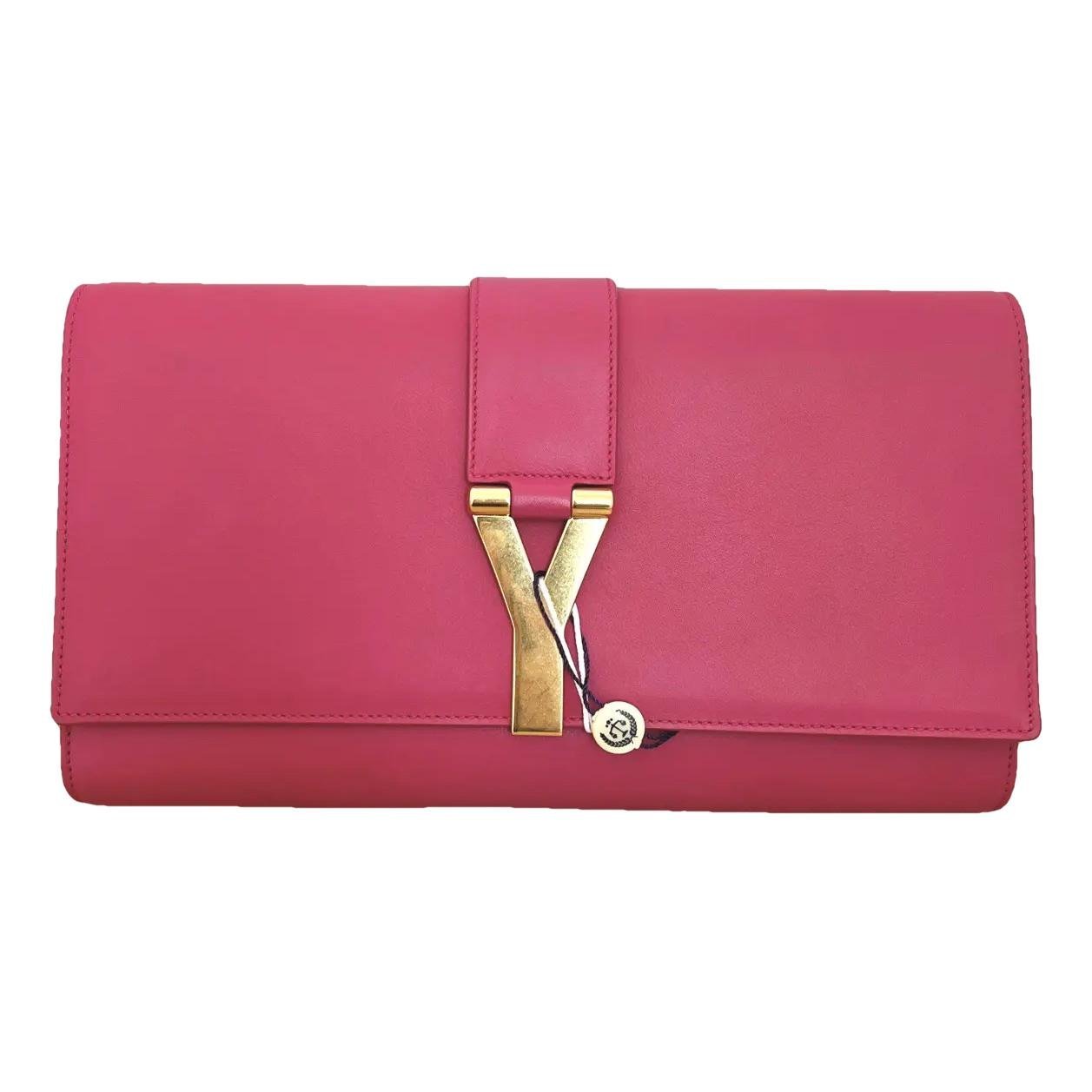 Leather clutch bag
