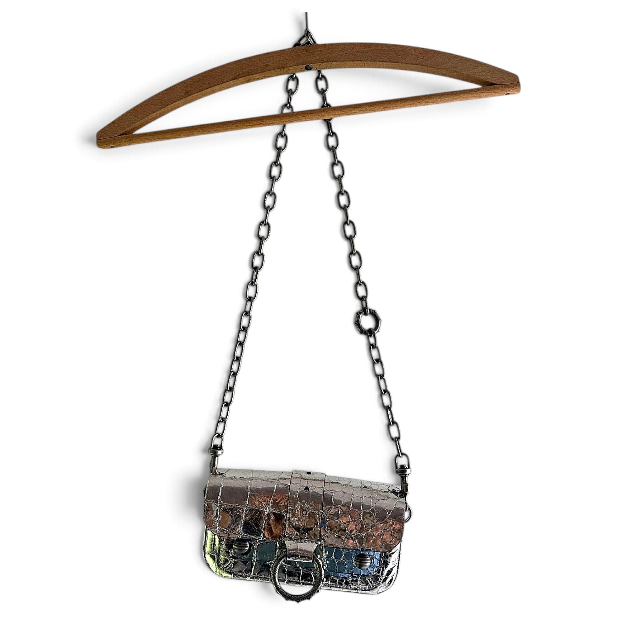 Rock patent leather crossbody bag