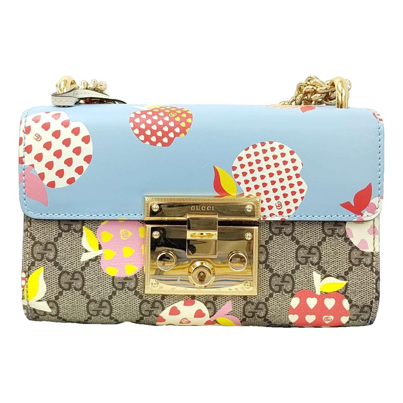 Padlock leather handbag