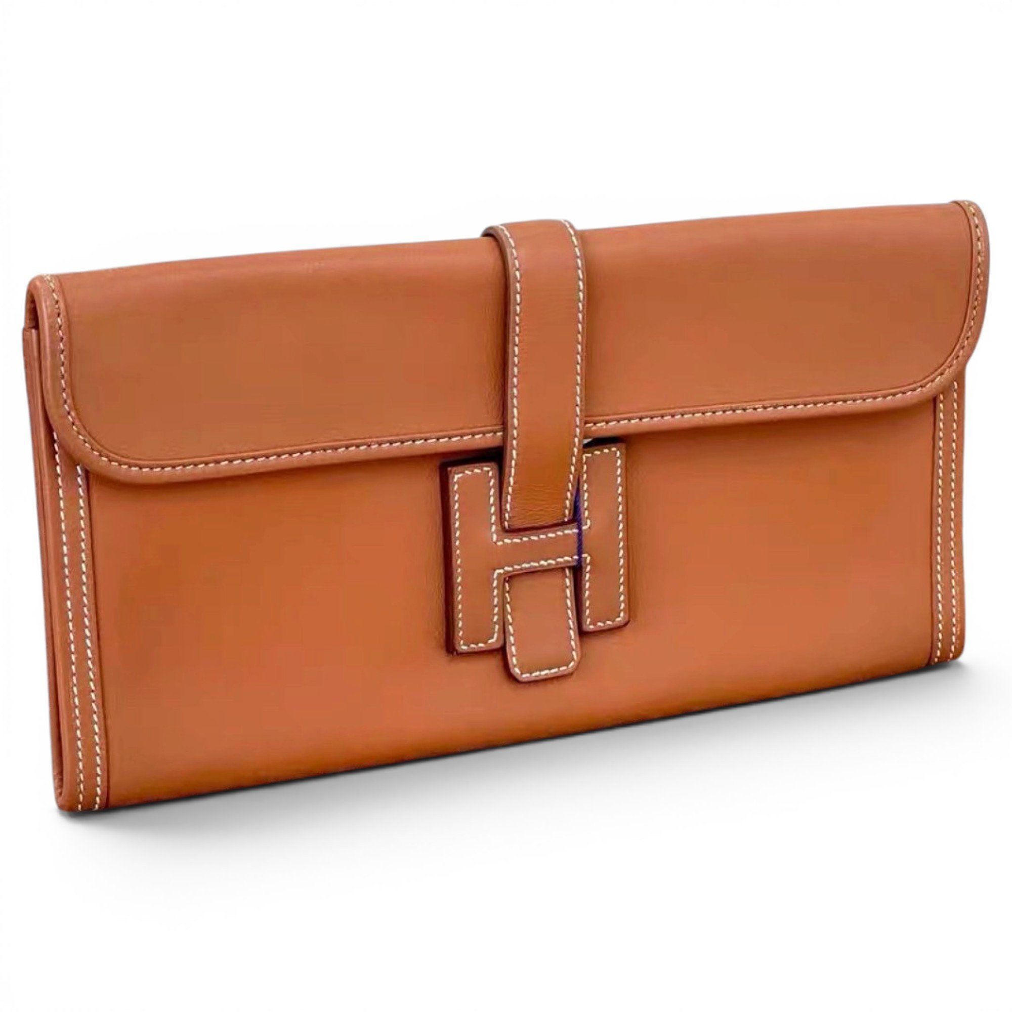 Jige leather clutch bag