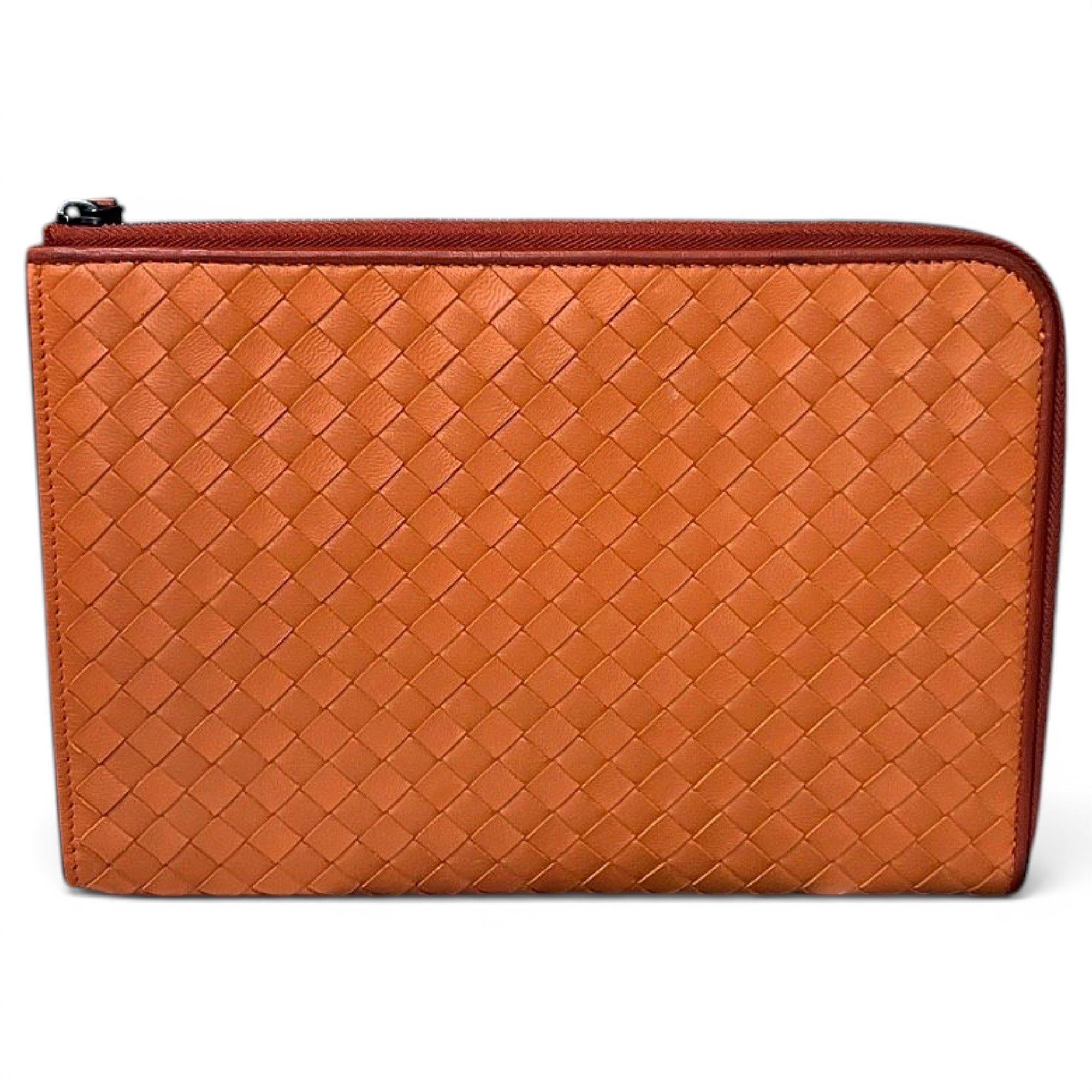 Leather clutch bag