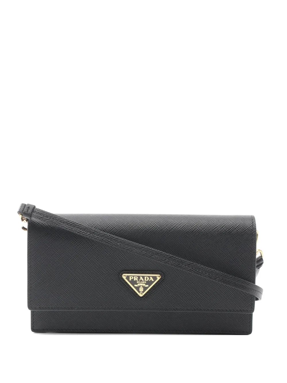 Prada 2020s Saffiano triangle-logo shoulder bag