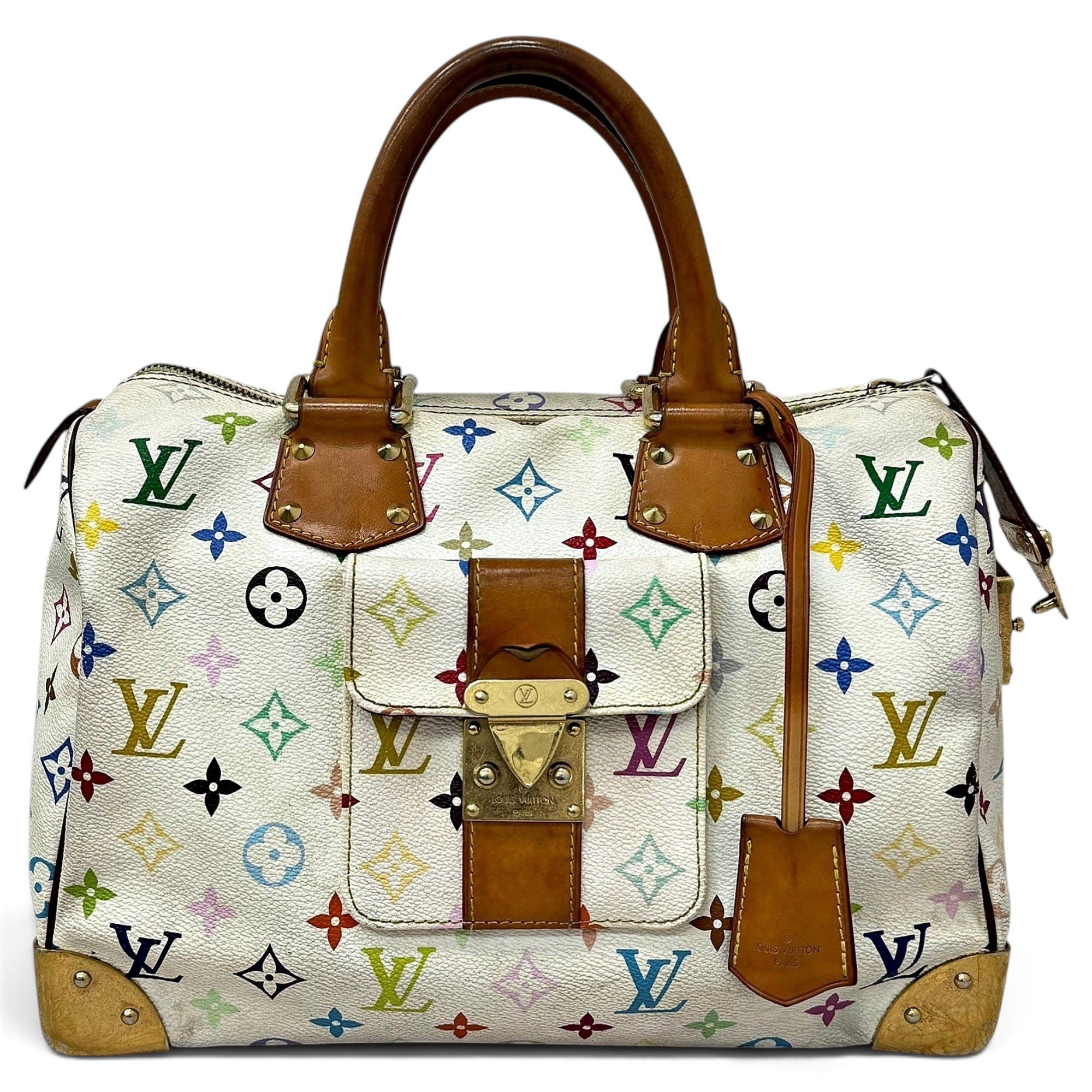 Speedy leather handbag