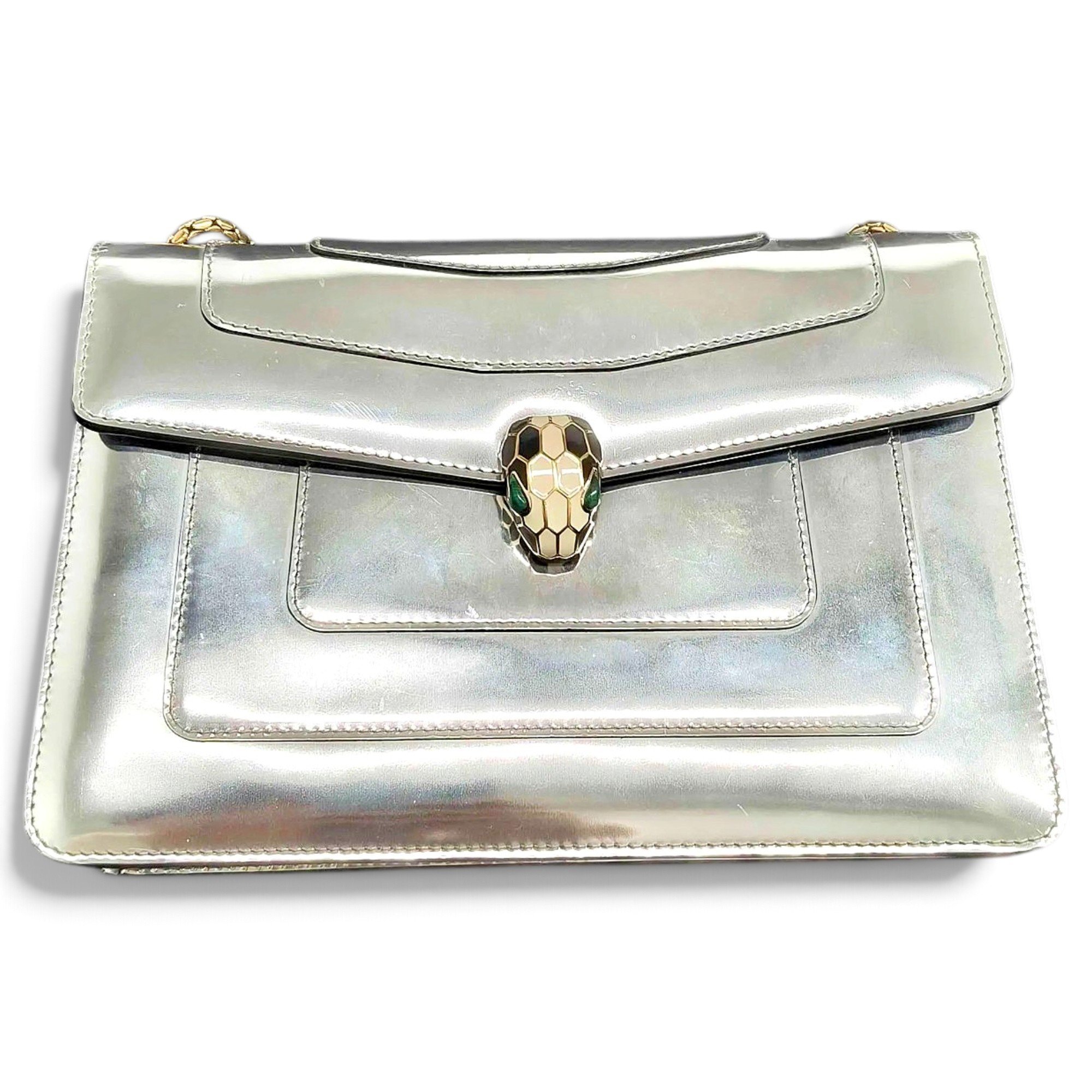 Serpenti leather handbag