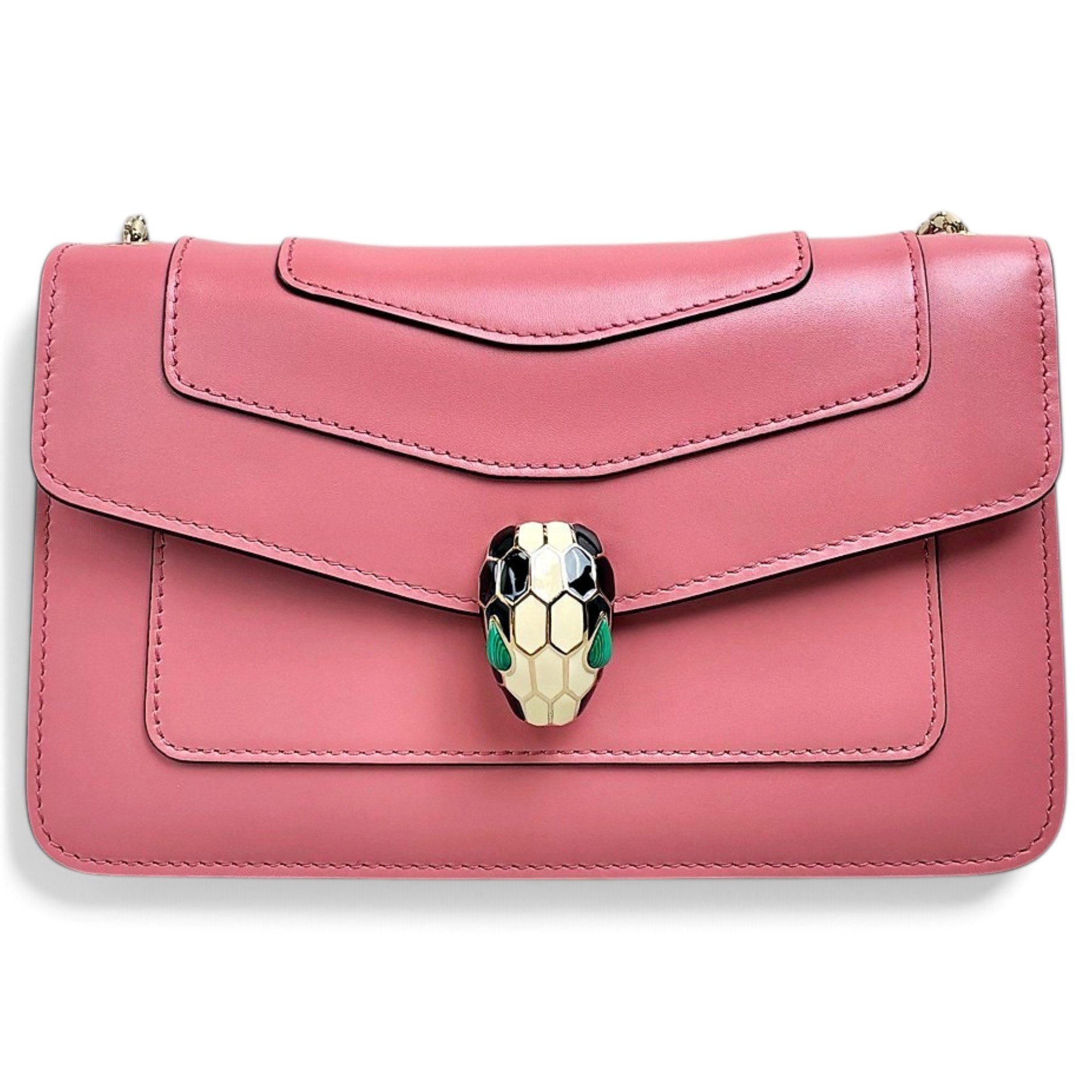 Serpenti leather handbag