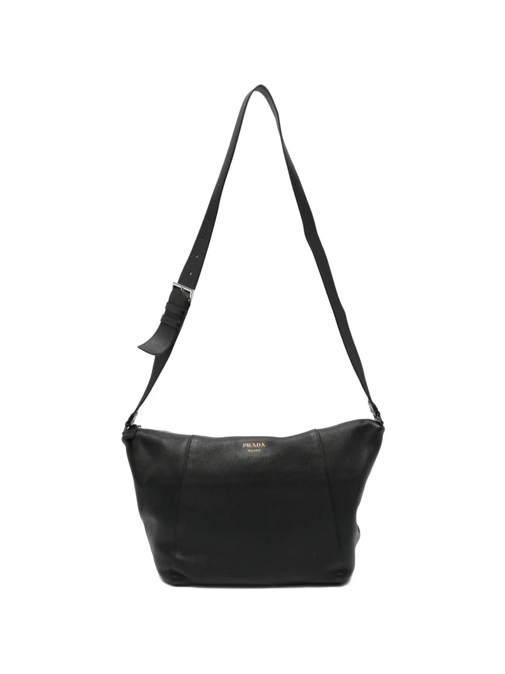 Prada logo-detail leather shoulder bag
