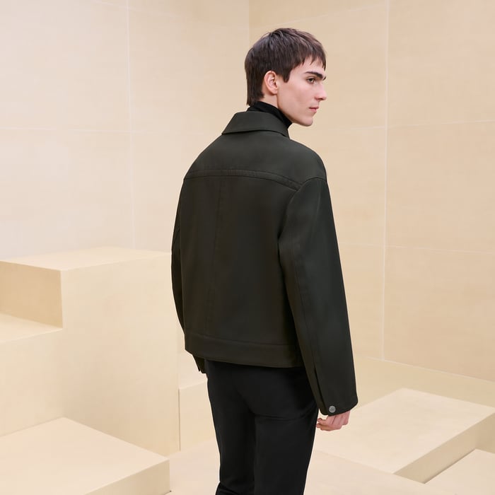Kaki Straight Cut Jacket
