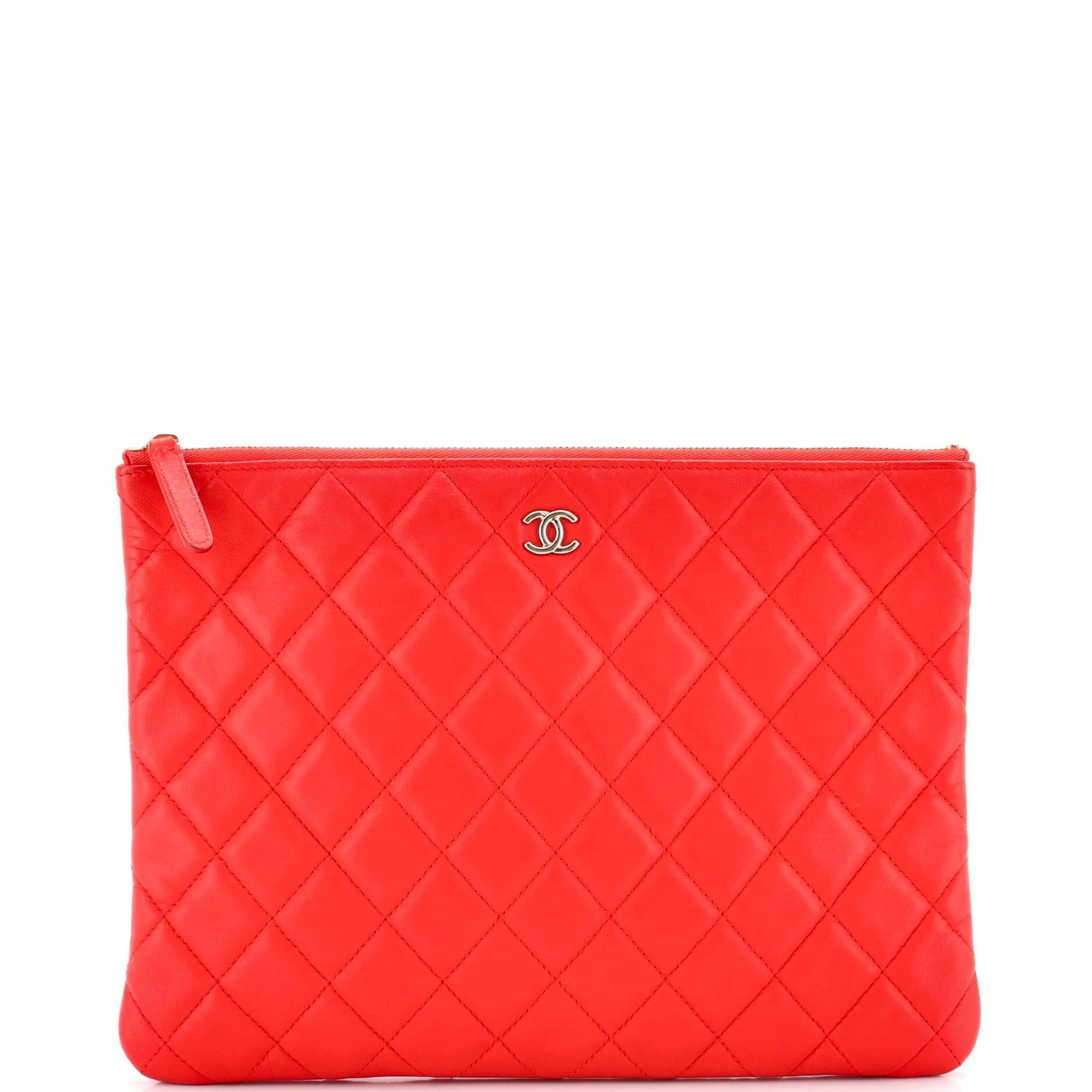 Leather clutch bag