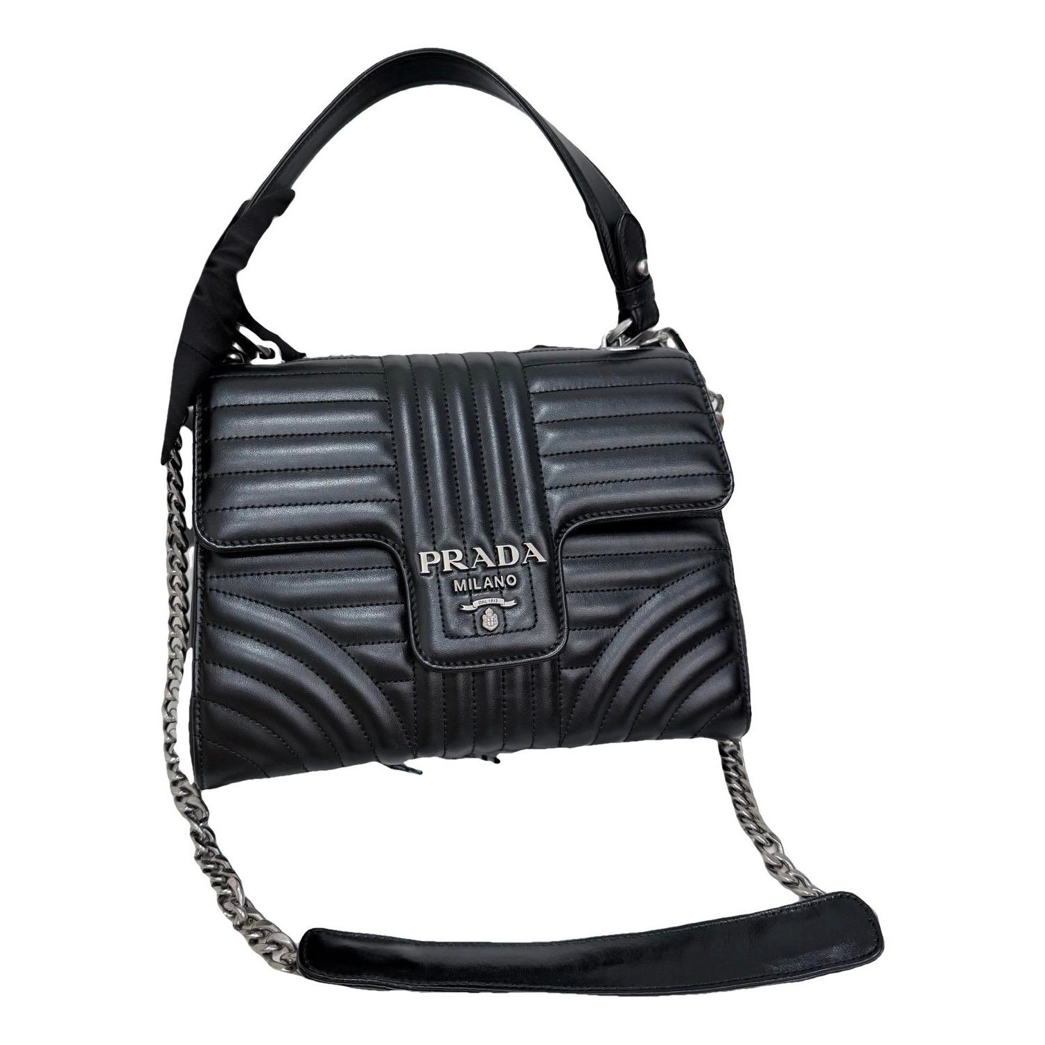Diagramme leather handbag
