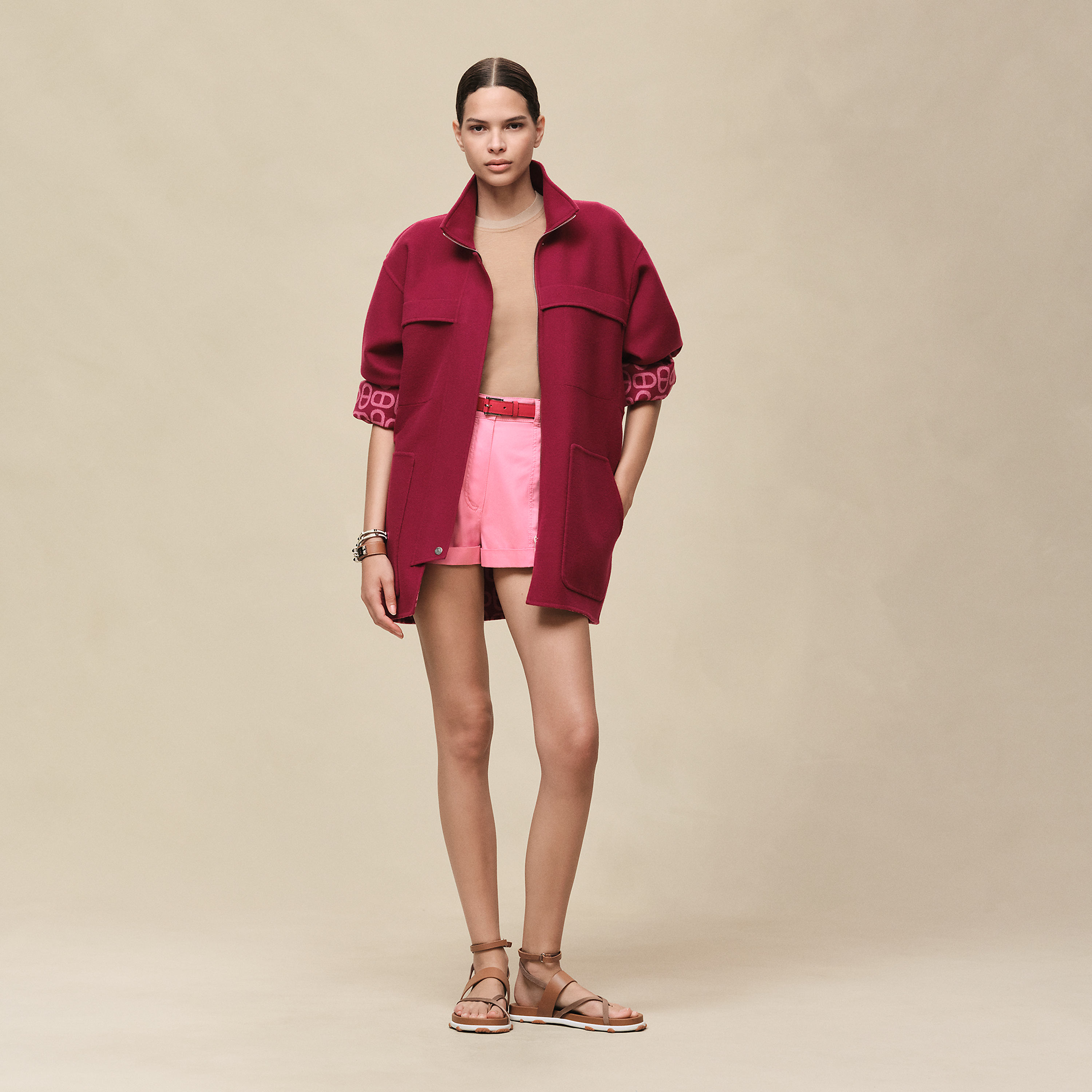 Short parka coat