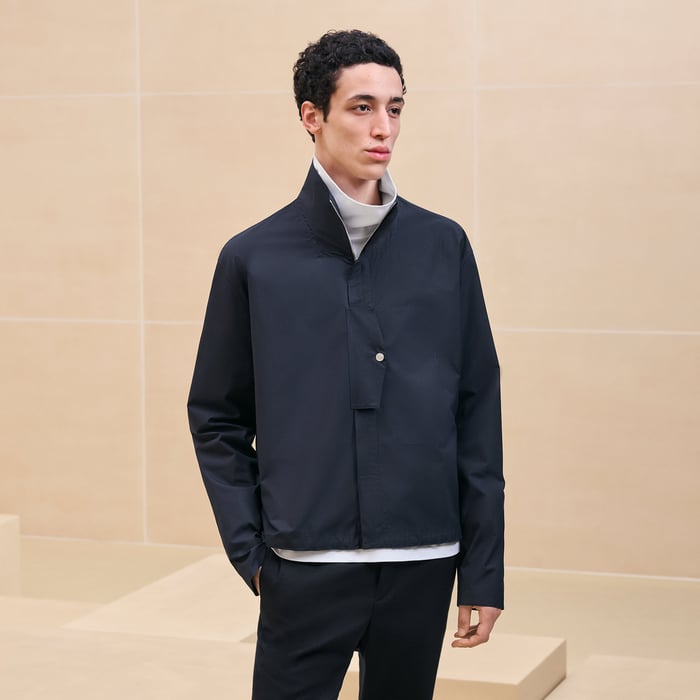 Marine "Poche a Cheval" Boxy Fit Jacket Shirt