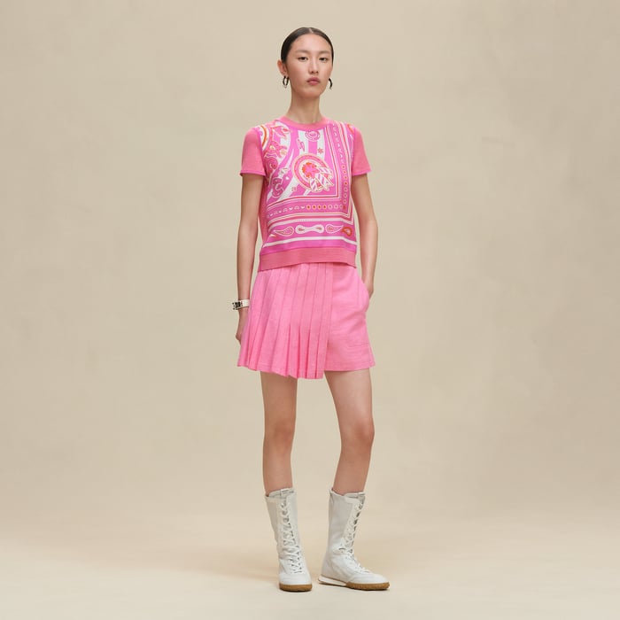 Rose Sakura "Candy Libris" Short-sleeve Twillaine Sweater