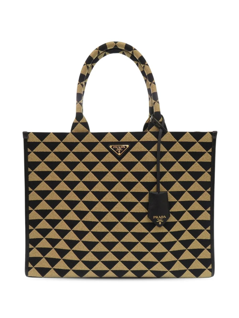2000-2026 Large Triangolo Jacquard Symbole tote bag