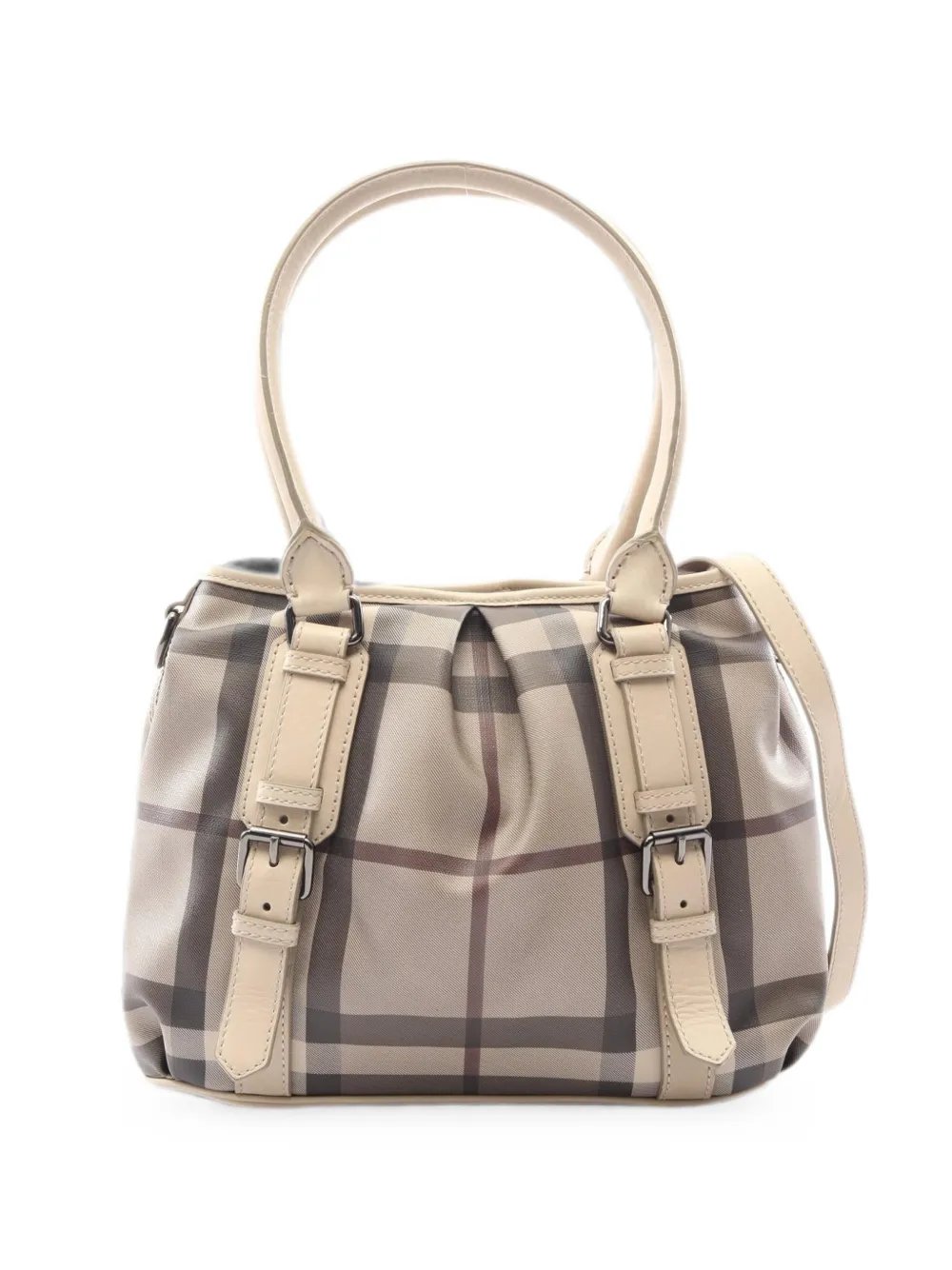 Burberry 2010s Smoked Check leather tote bag